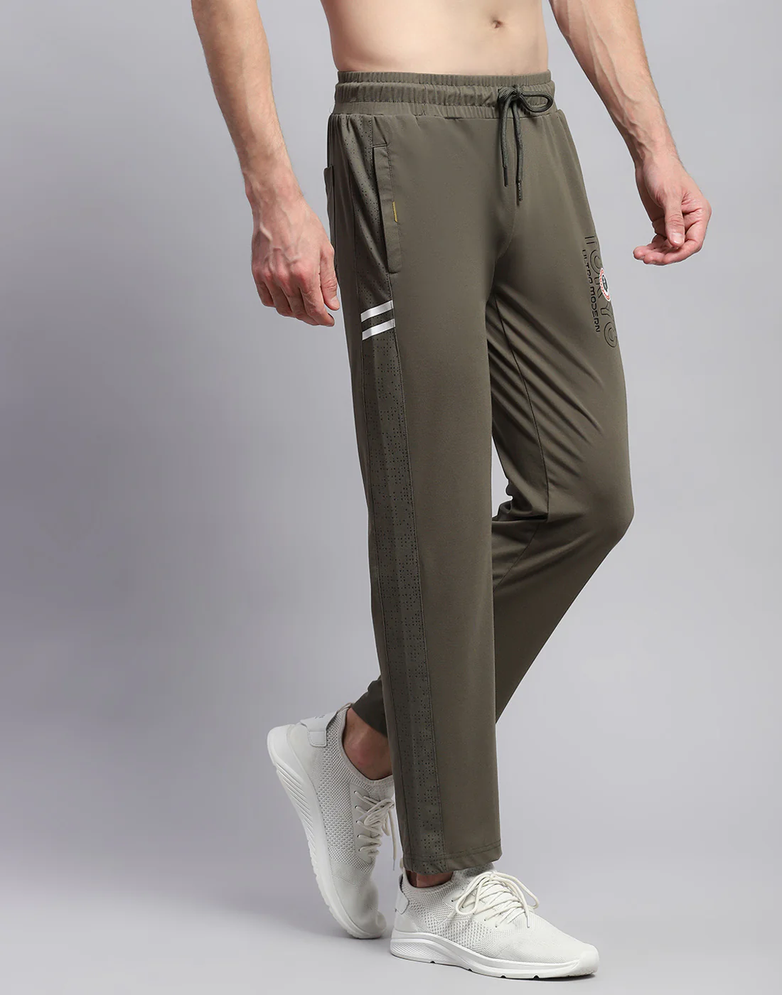Men Olive Printed Regular Fit Winter Lower - Image 4