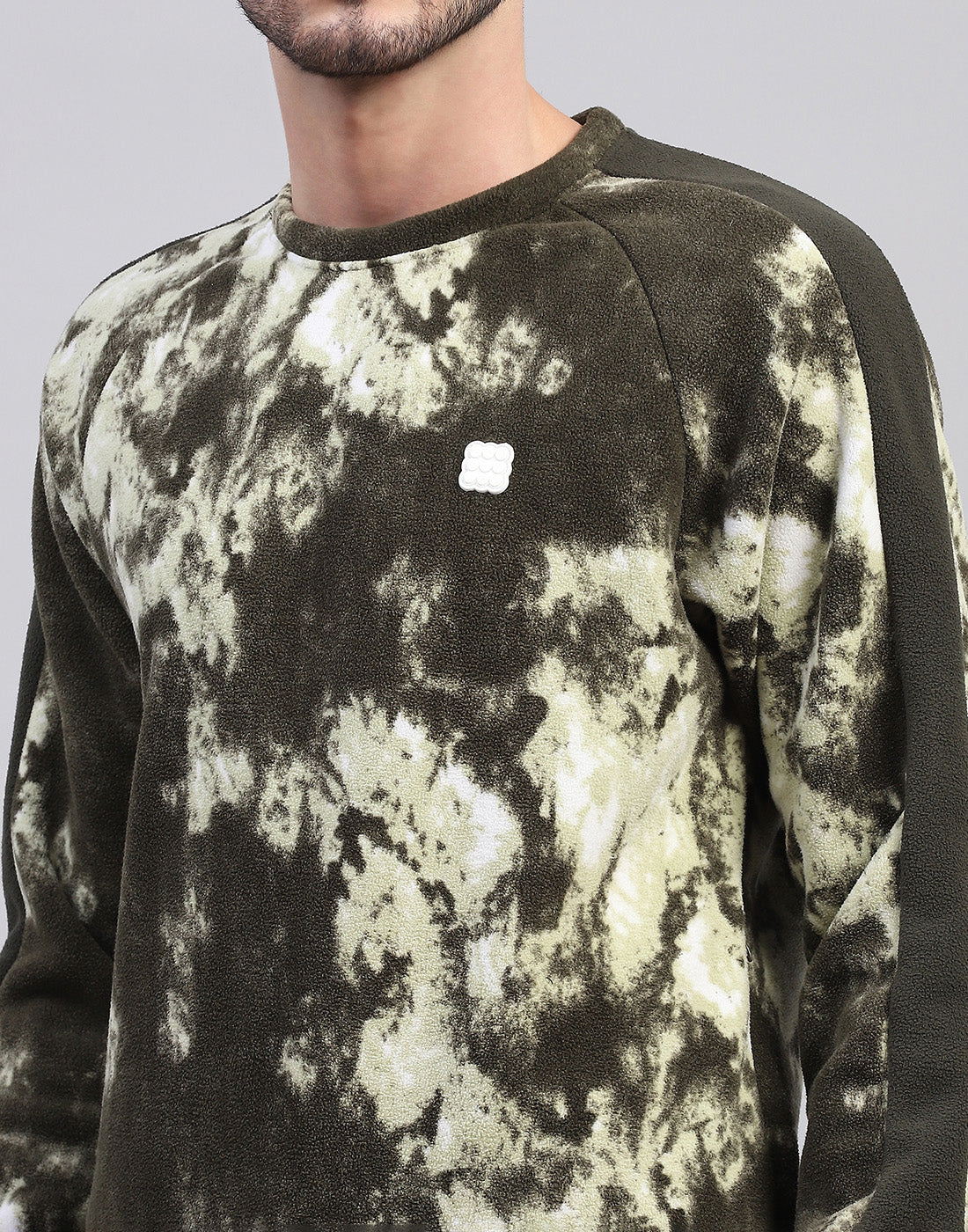 Rock.it Men Olive Printed Round Neck Full Sleeve Tracksuit - Image 7