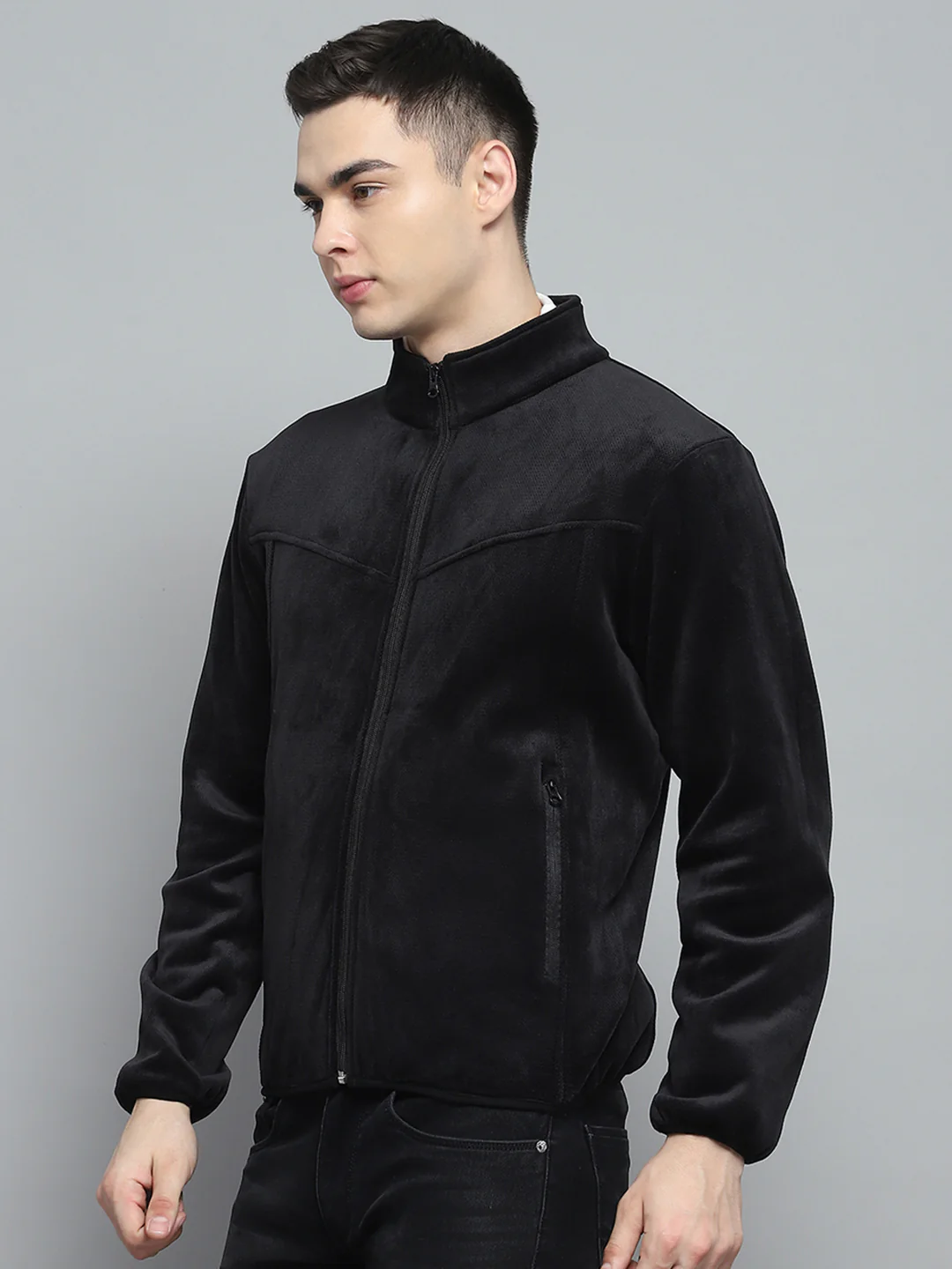 Men Olive Solid Detachable Hood Full Sleeve Jacket - Image 8