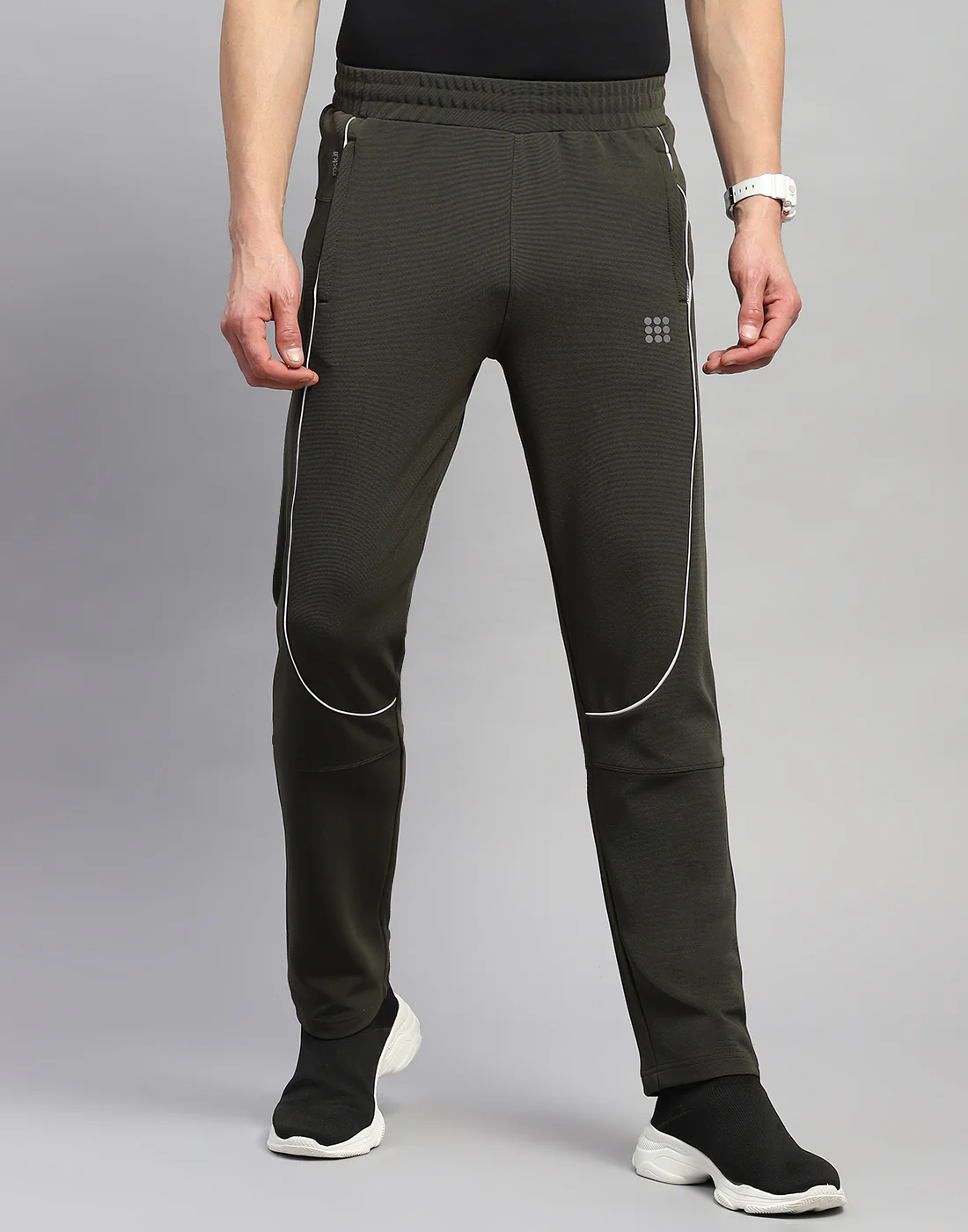 Rock.it Men Olive Solid Regular Fit Lower - Image 2