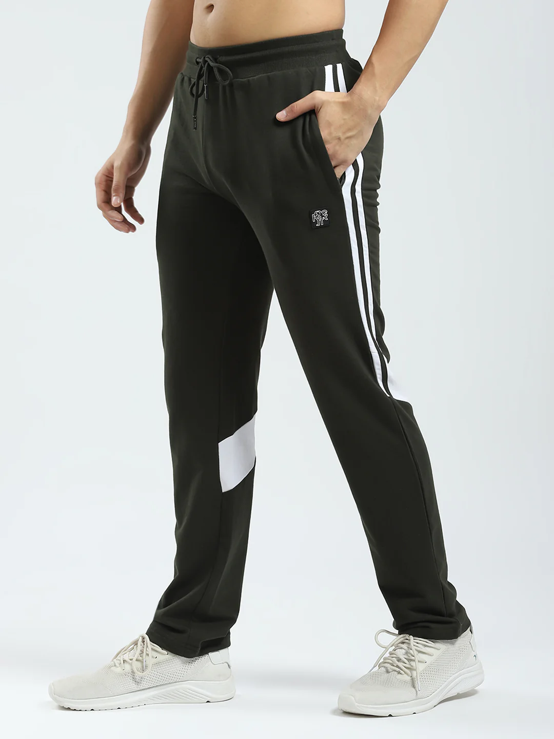 Rock.it Men Olive Solid Regular Fit Lower - Image 3