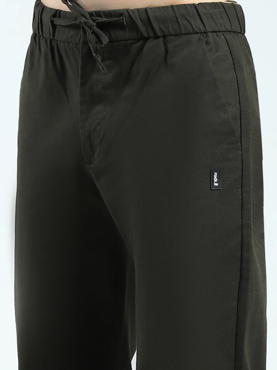 Rock.it Men Olive Solid Regular Fit Lower - Image 6