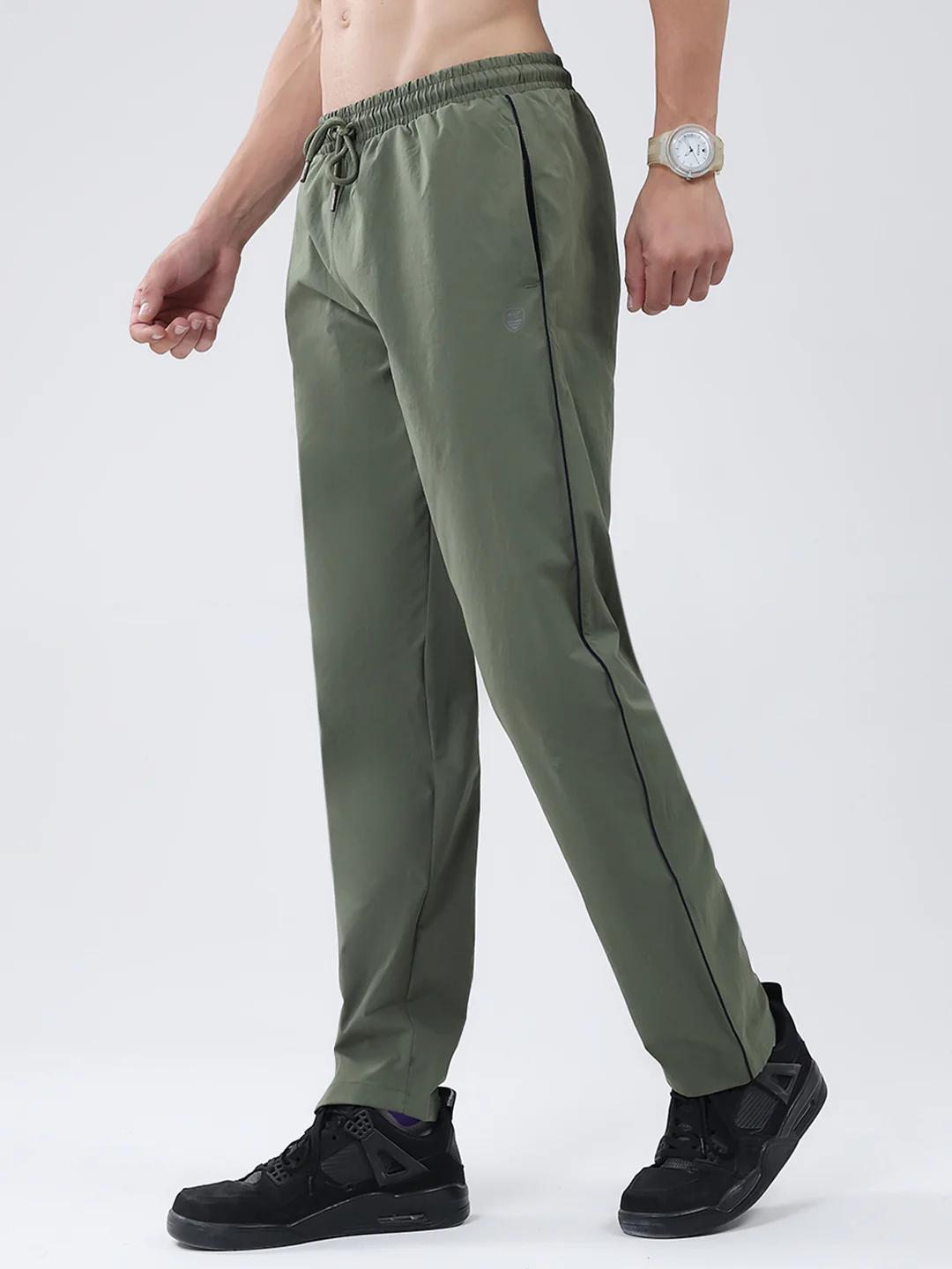 Men Olive Solid Regular Fit Winter Lower - Image 3