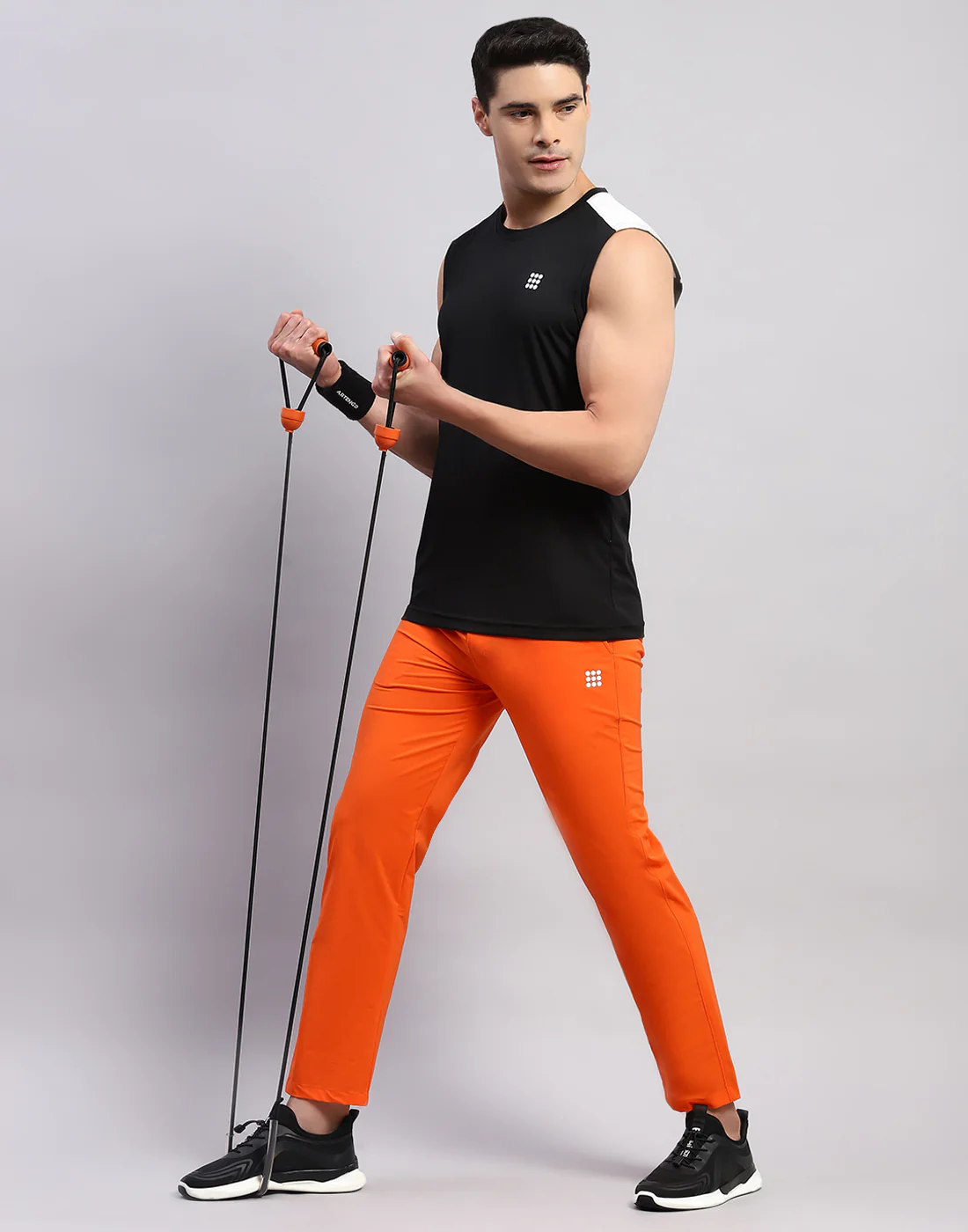 Rock.it Men Orange Printed Smart Fit Lower - Image 2
