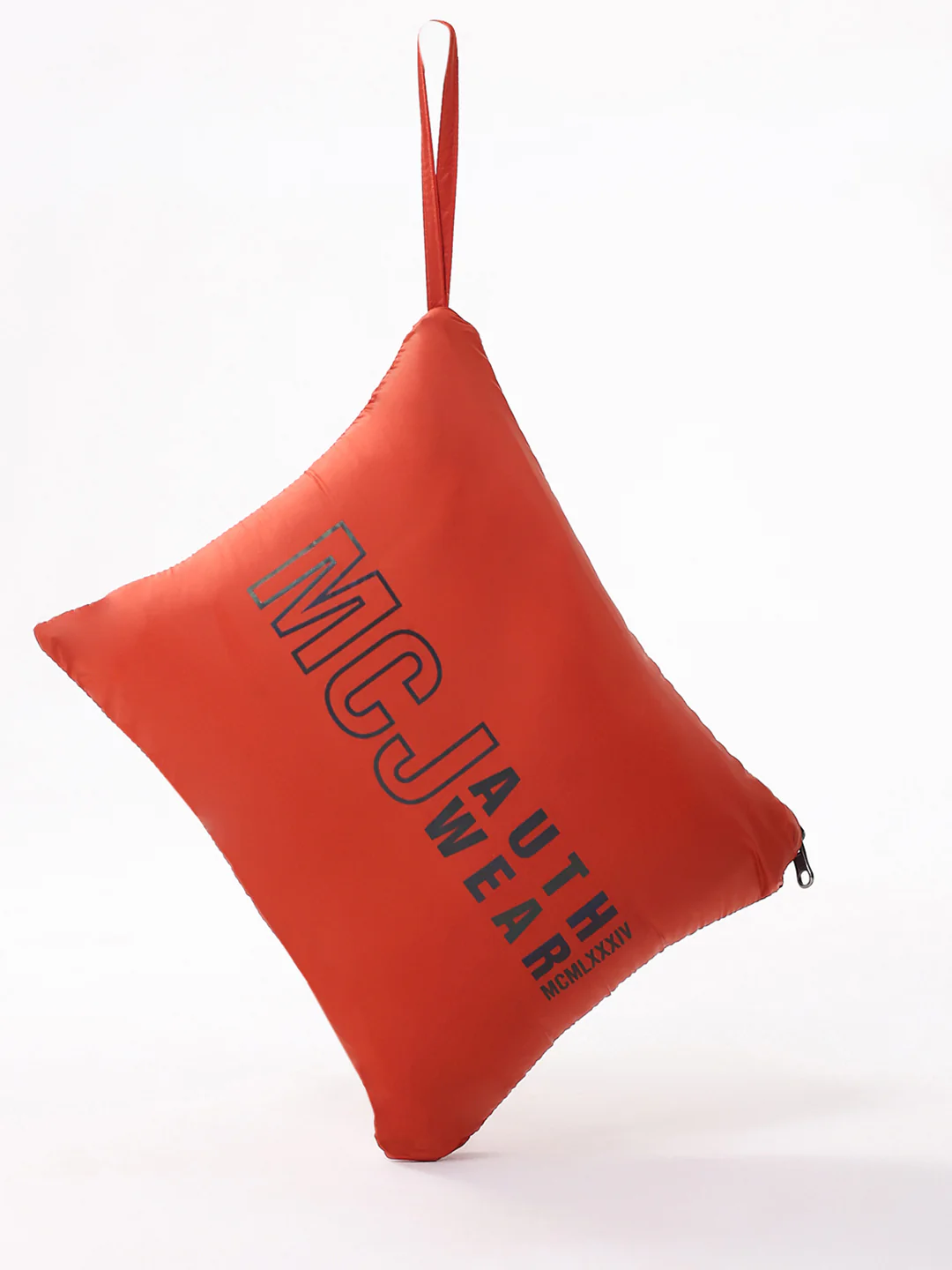 Men Orange Solid Collar Sleeveless Jacket - Image 7
