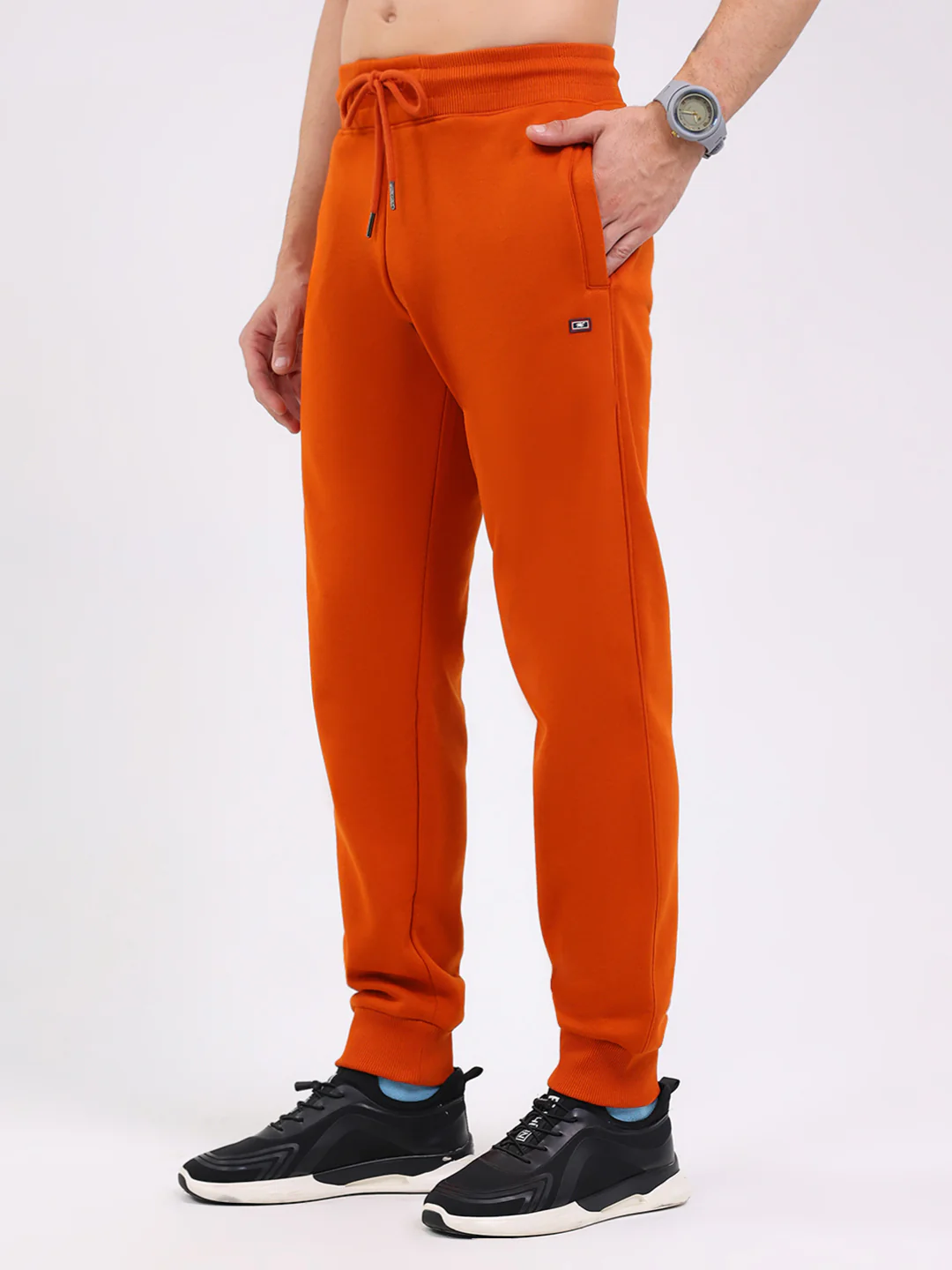 Men Orange Solid Regular Fit Winter Lower - Image 3