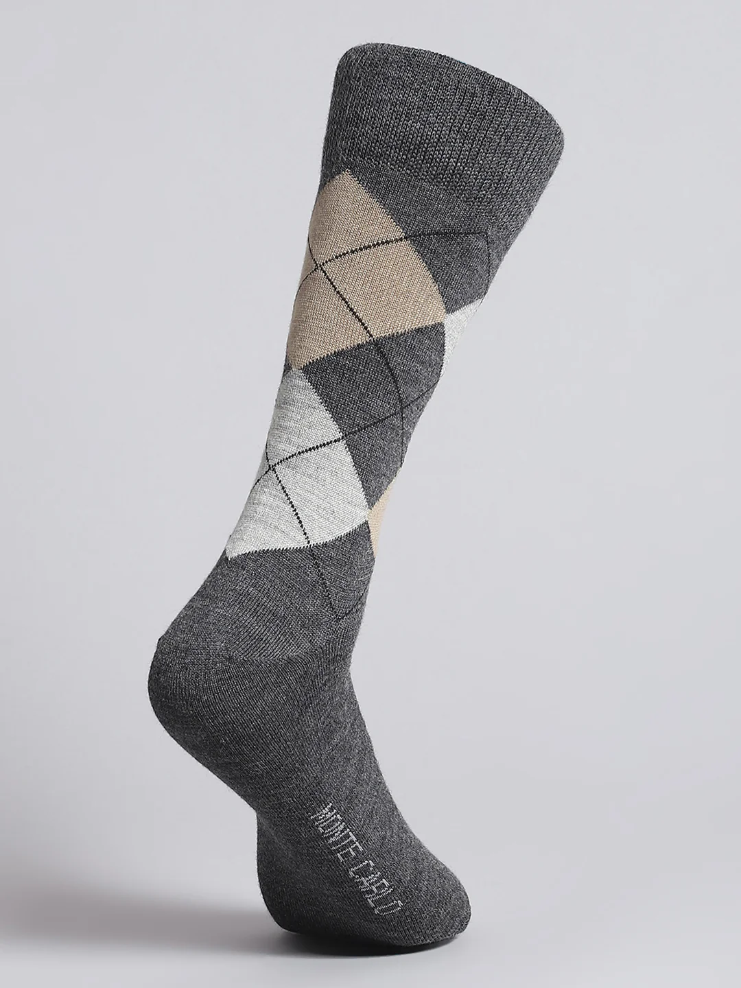 Men Pure Wool Printed Mid Calf Length Socks (1 Pair) - Image 4
