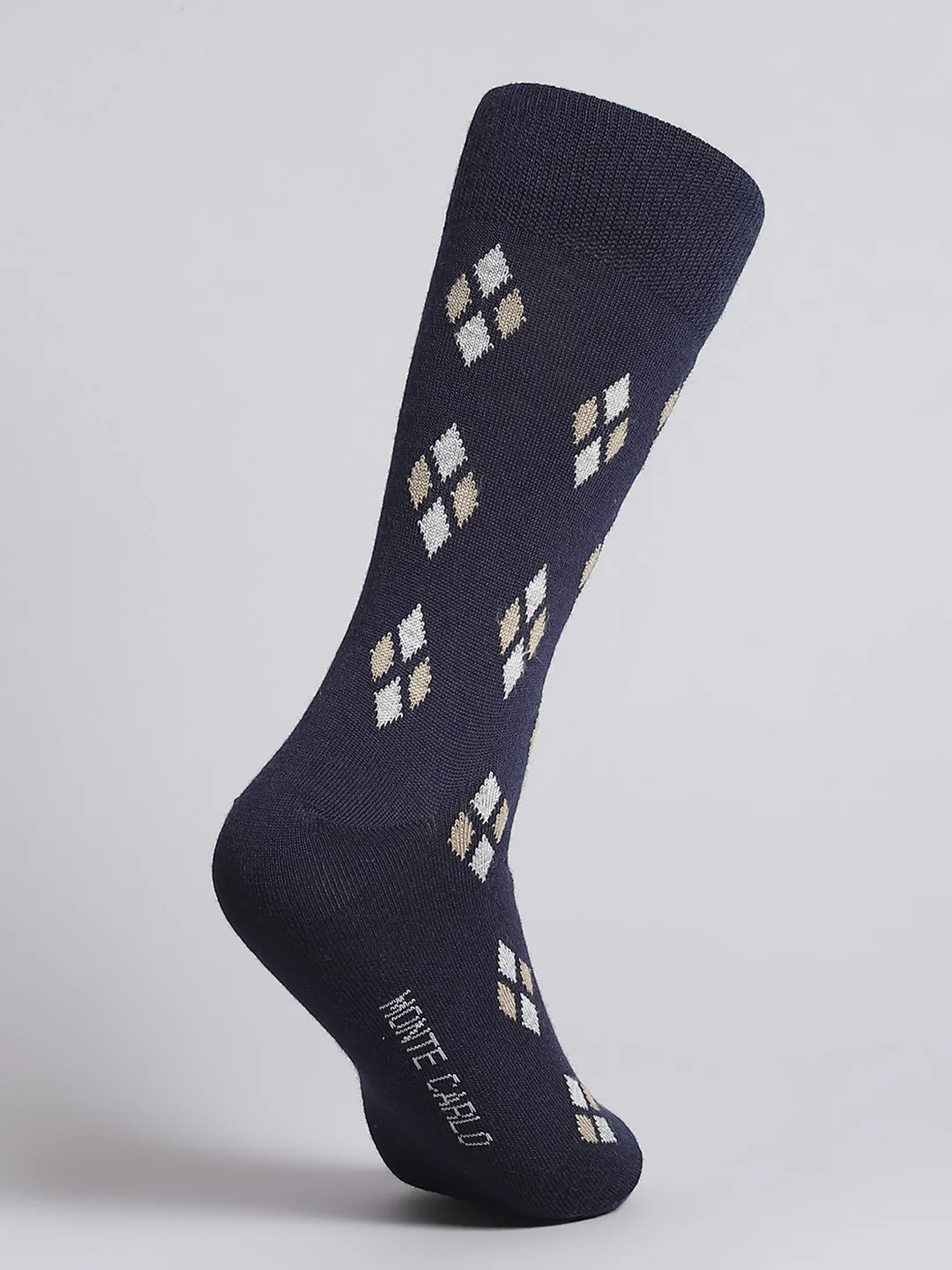 Men Pure Wool Printed Mid Calf Length Socks (1 Pair) - Image 4