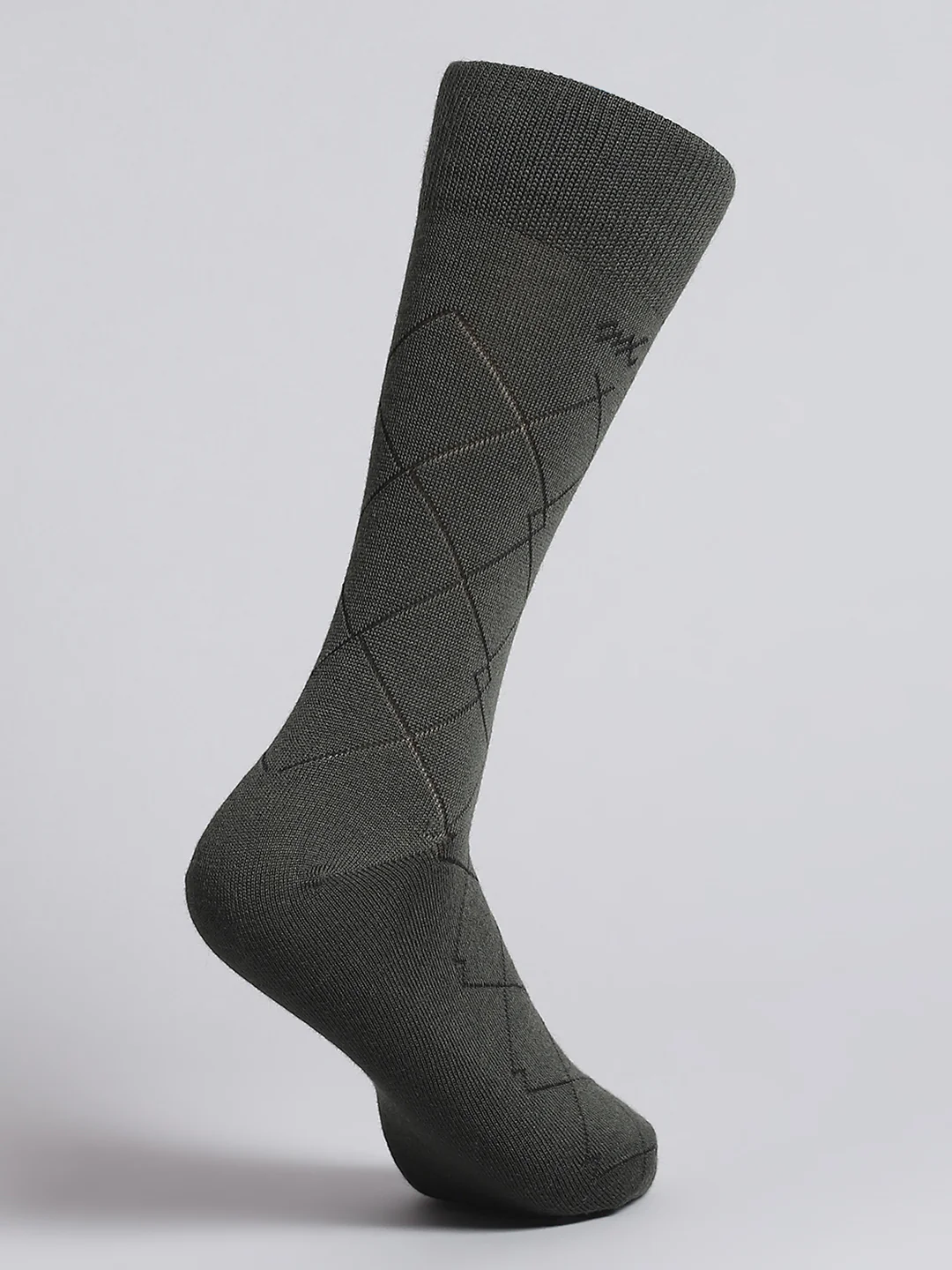 Men Pure Wool Self Design Mid Calf Length Socks (1 Pair) - Image 4