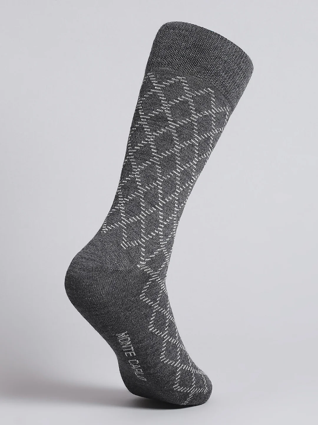 Men Pure Wool Self Design Mid Calf Length Socks (1 Pair) - Image 4