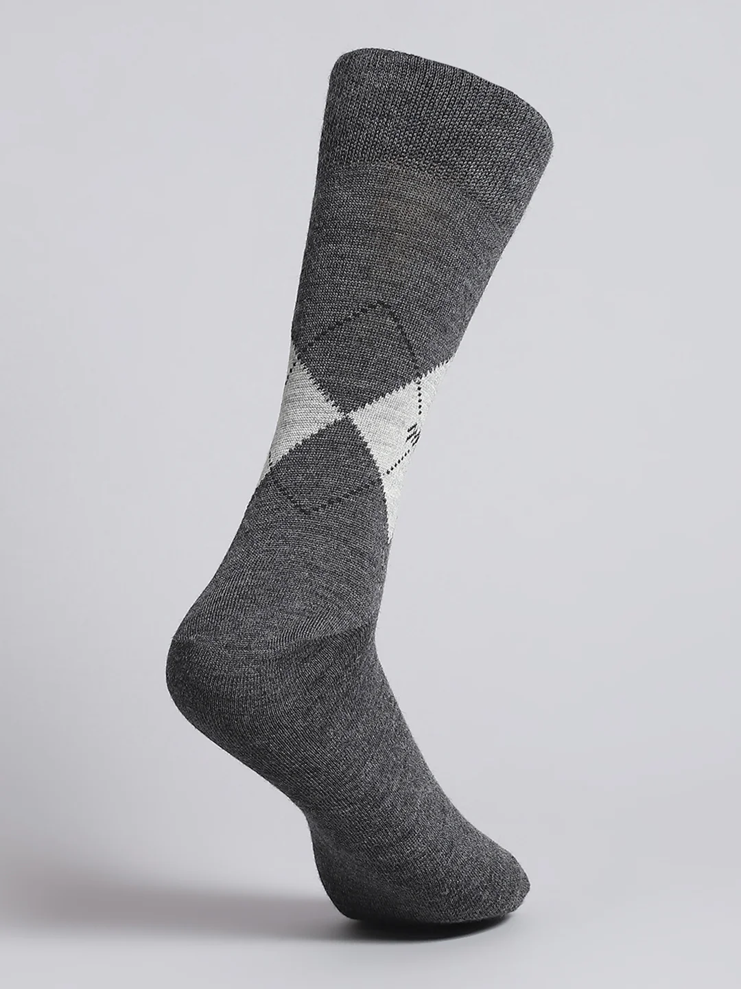 Men Pure Wool Self Design Mid Calf Length Socks (1 Pair) - Image 4