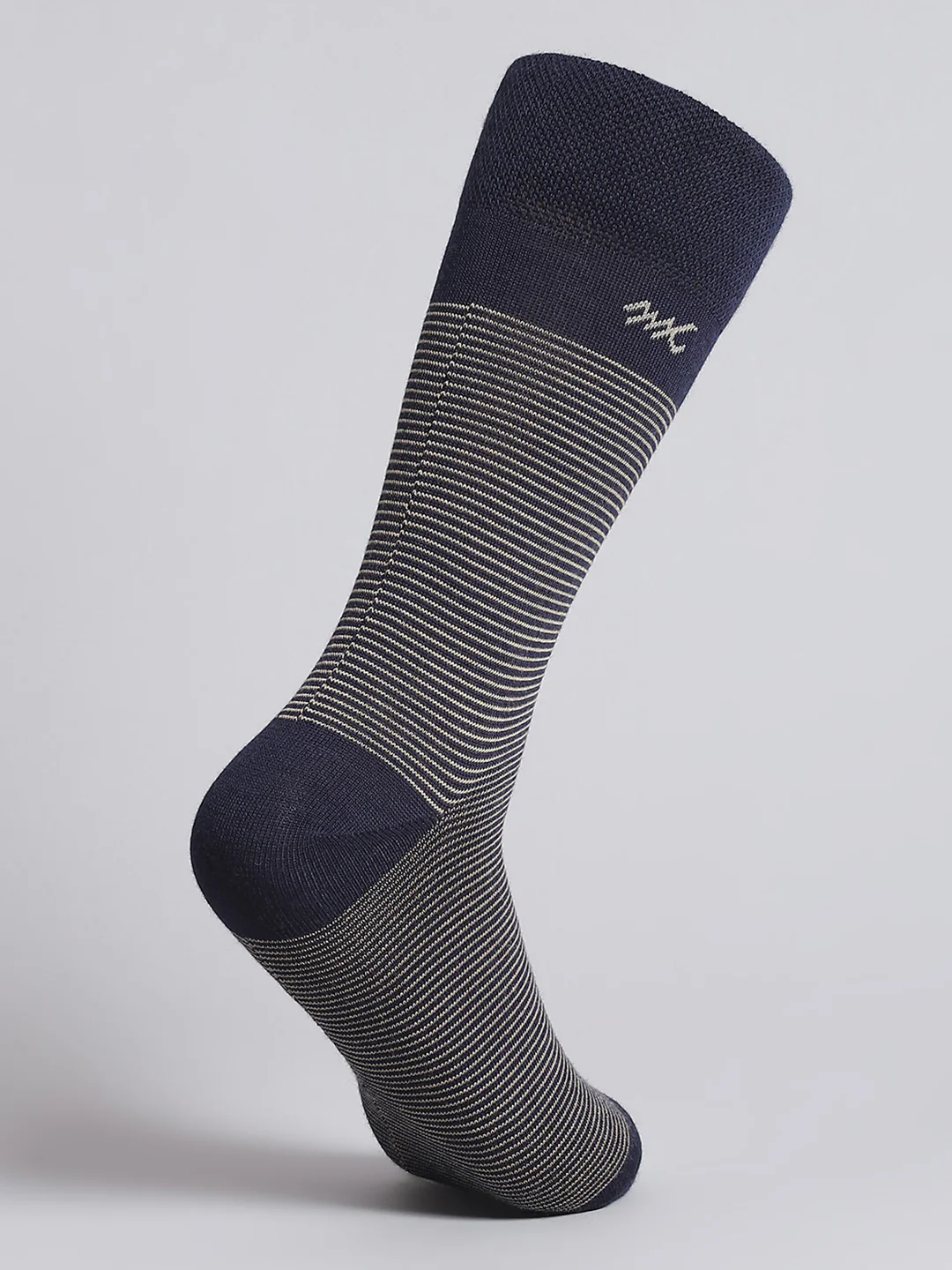 Men Pure Wool Stripe Mid Calf Length Socks (1 Pair) - Image 4