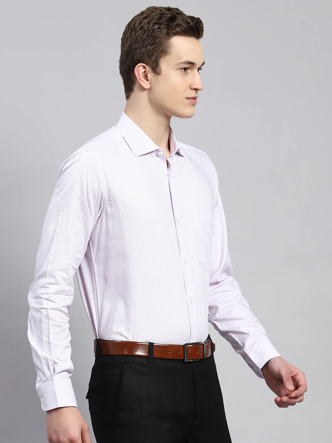 Men Purple Printed Shirt - Image 3