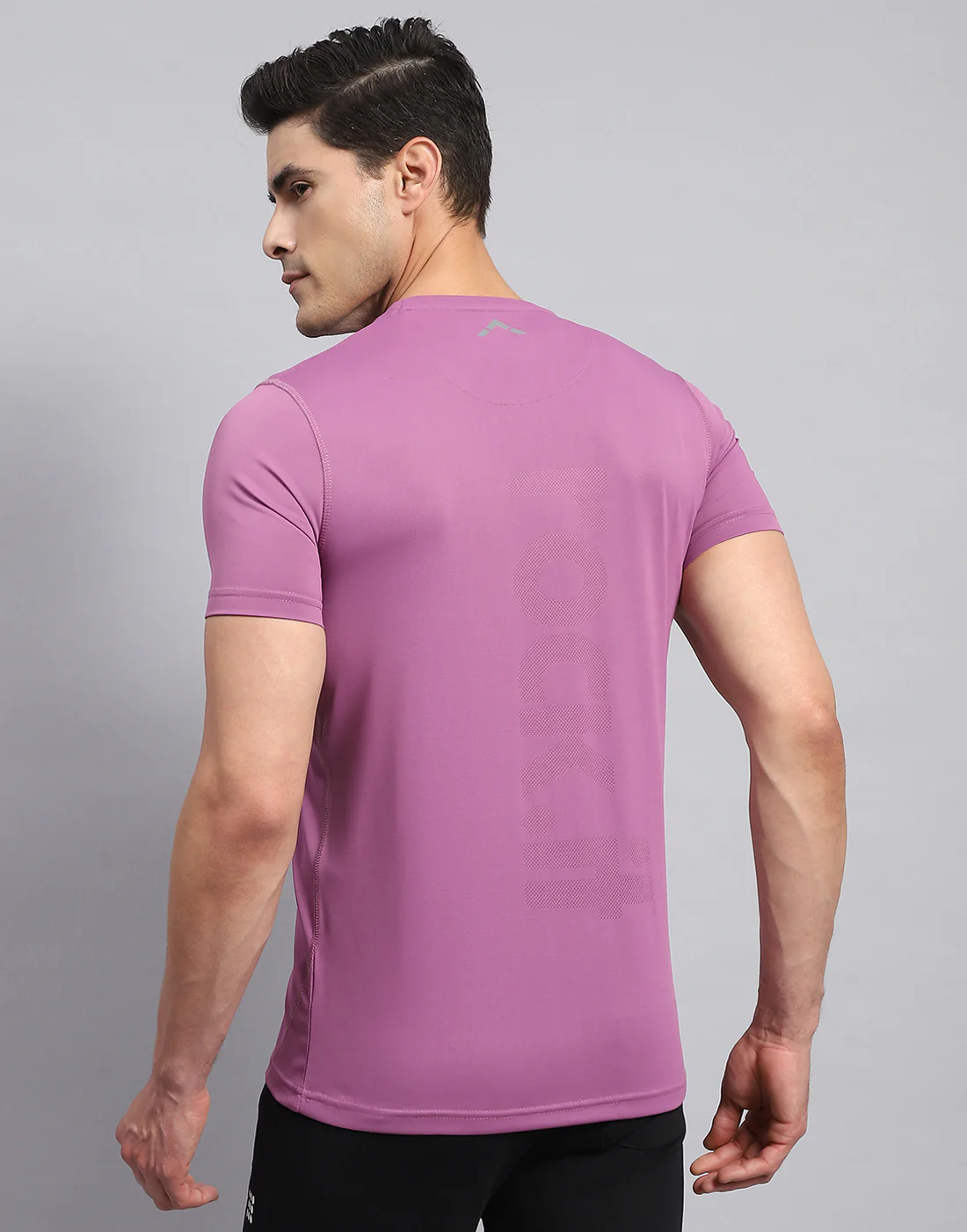 Rock.it Men Purple Self Design Round Neck Half Sleeve T-Shirt - Image 6