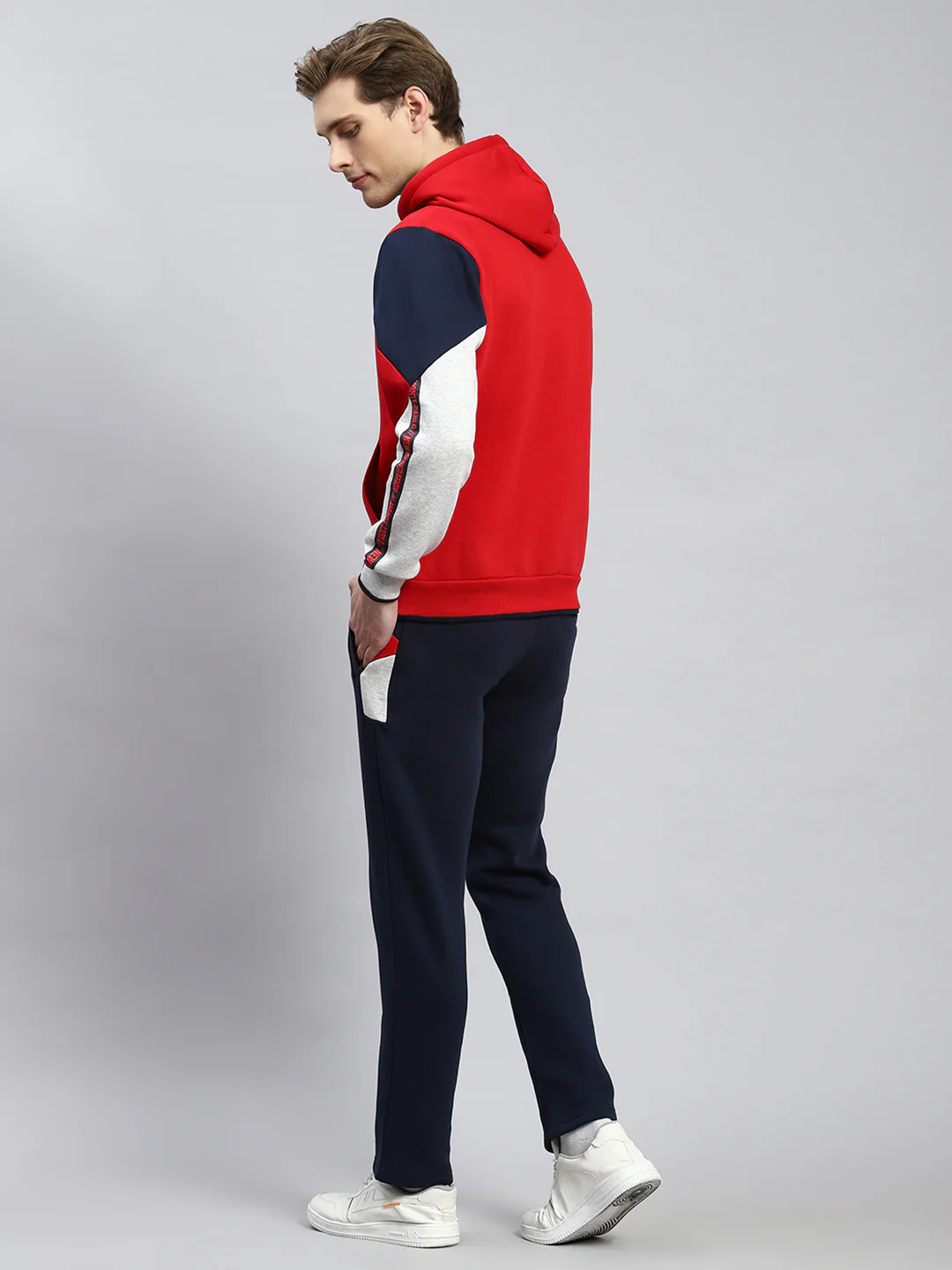 Men Red Plain Tracksuit - Image 5