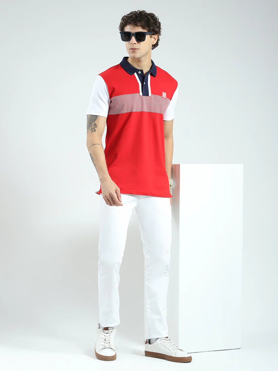 Rock.it Men Red Printed Collar Half Sleeve T-Shirt - Image 2