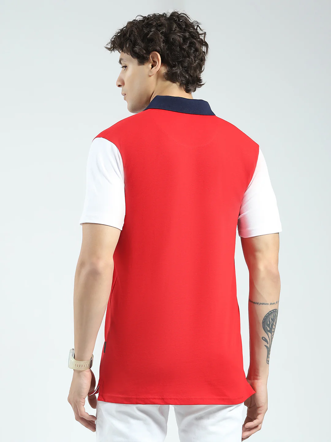 Rock.it Men Red Printed Collar Half Sleeve T-Shirt - Image 5