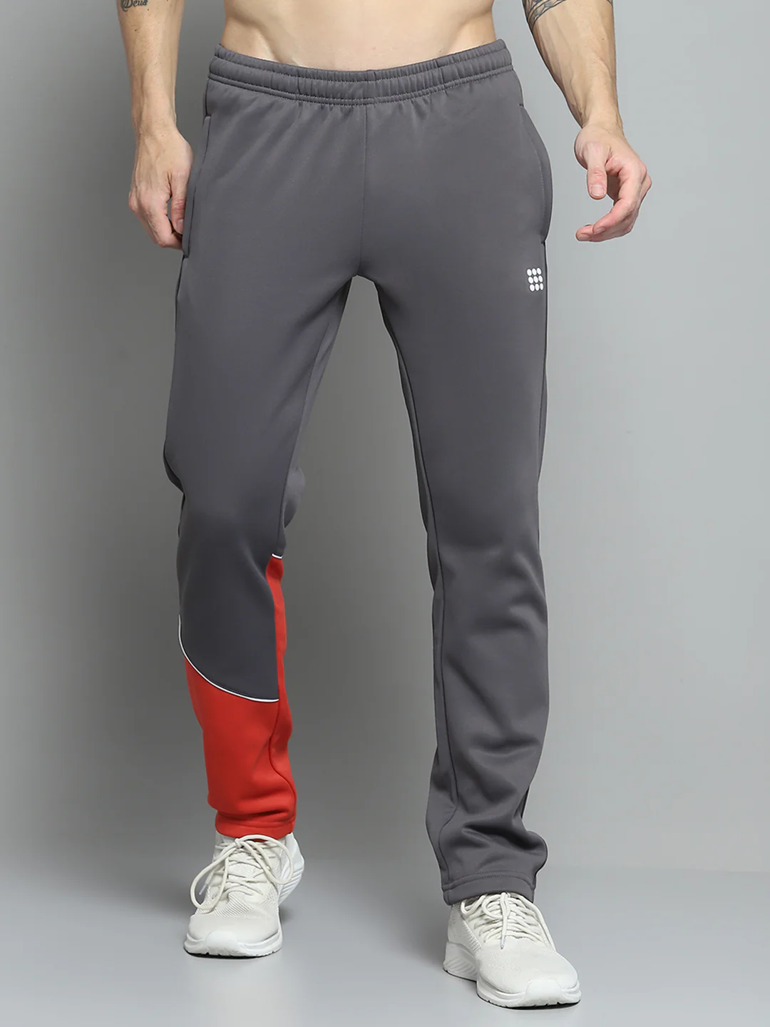 Rock.it Men Red Printed Mock Neck Full Sleeve Winter Tracksuit - Image 8