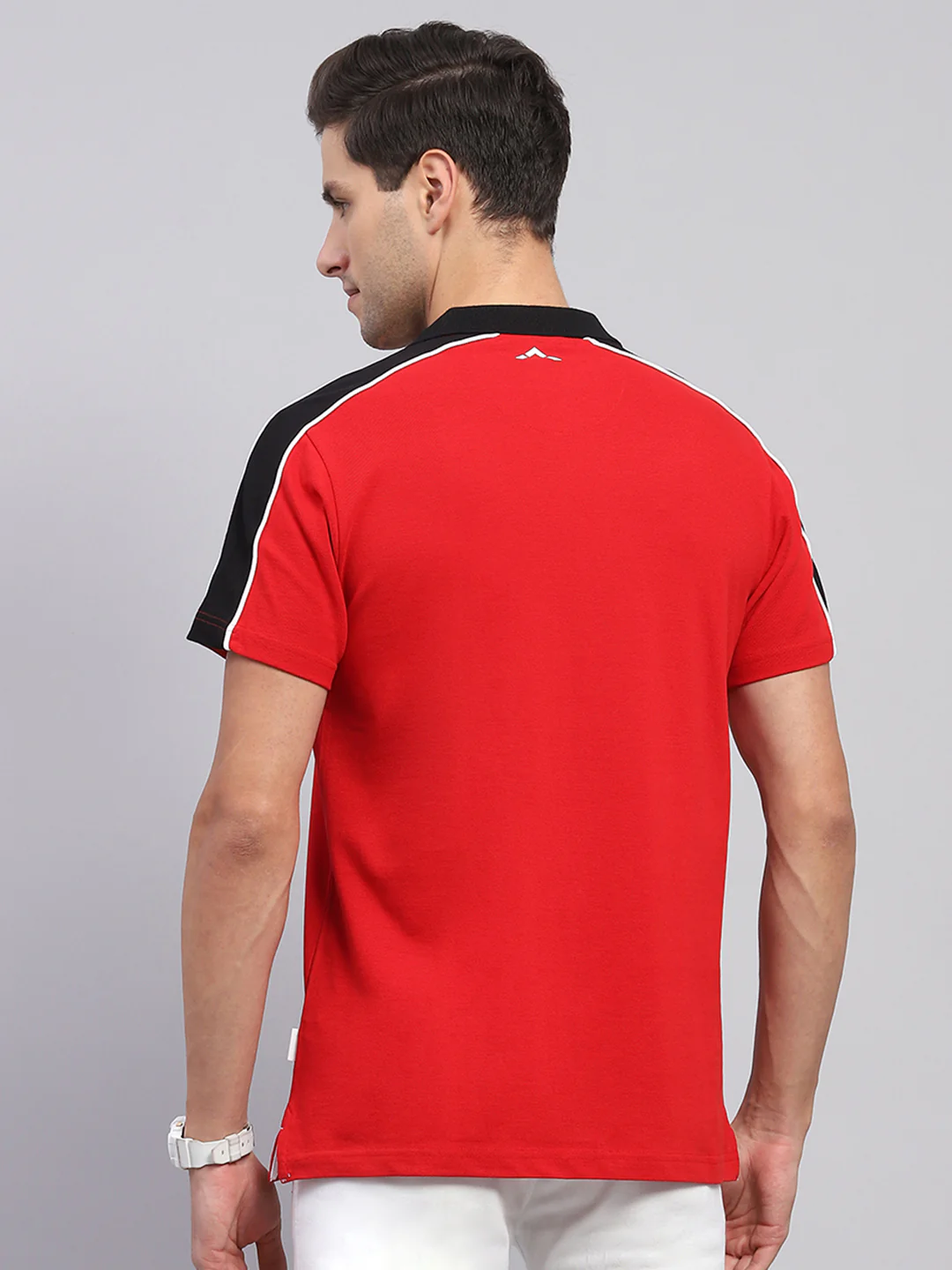 Rock.it Men Red Solid Collar Half Sleeve T-Shirt - Image 5