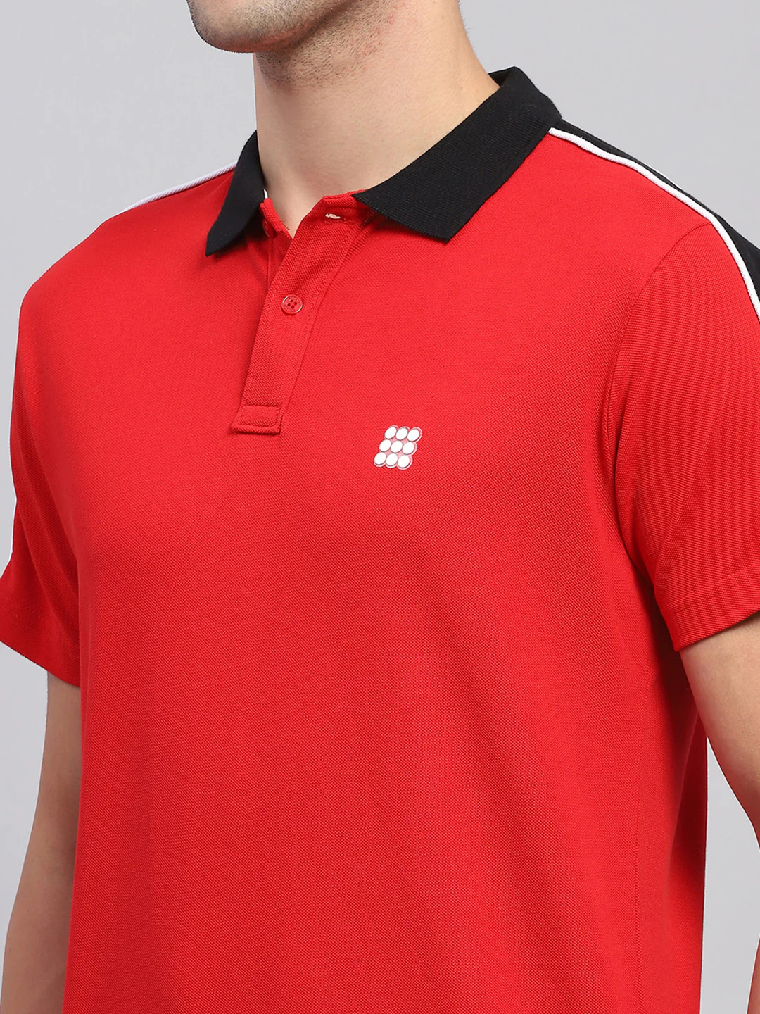 Rock.it Men Red Solid Collar Half Sleeve T-Shirt - Image 6
