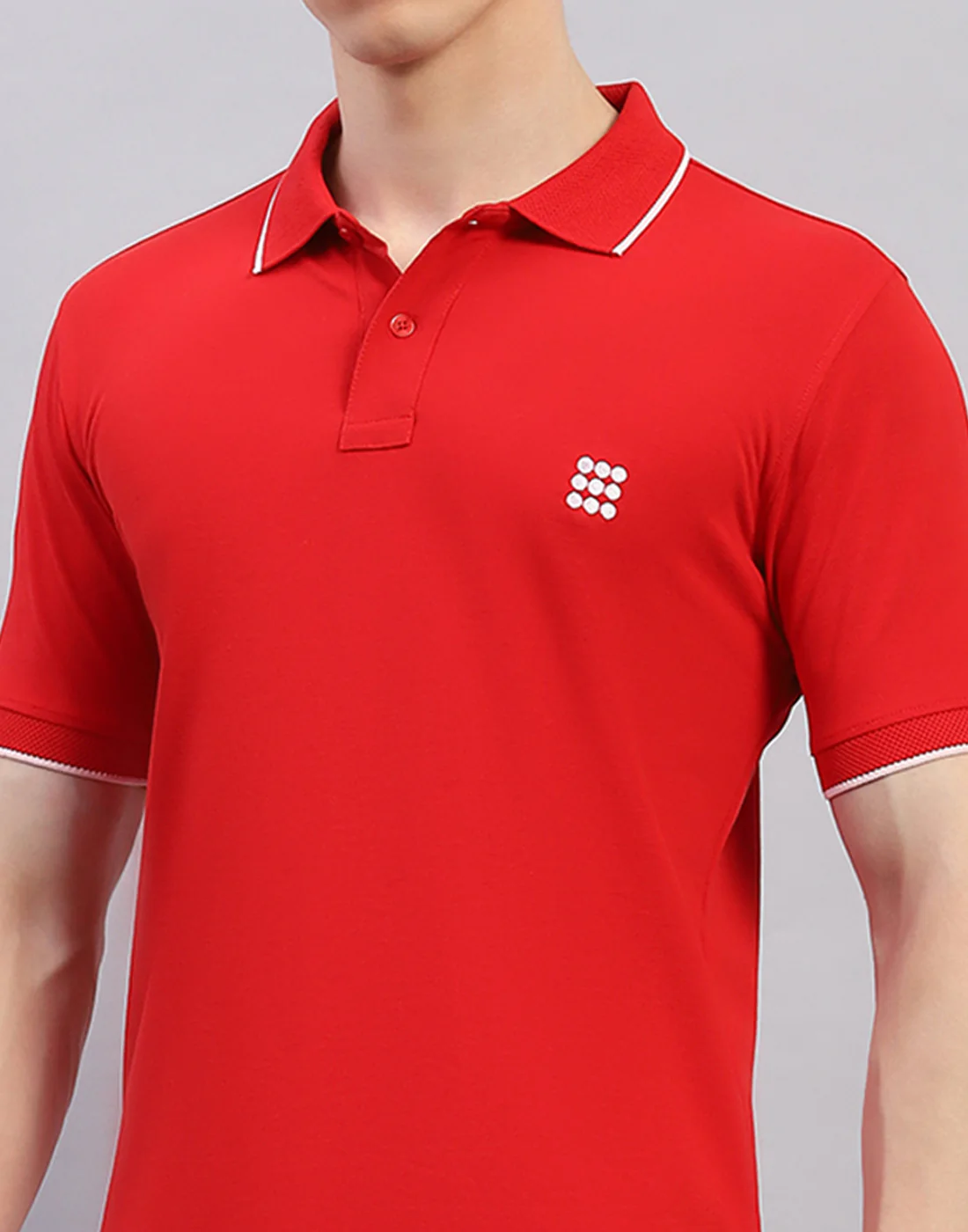 Rock.it Men Red Solid Polo Collar Half Sleeve T-Shirt - Image 7