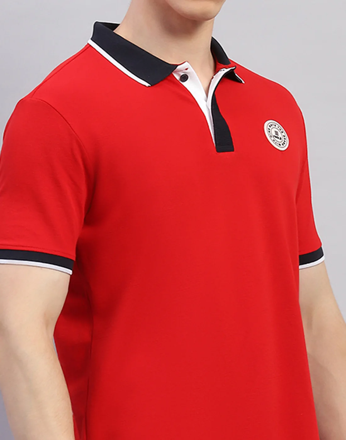 Rock.it Men Red Solid Polo Collar Half Sleeve T-Shirt - Image 7