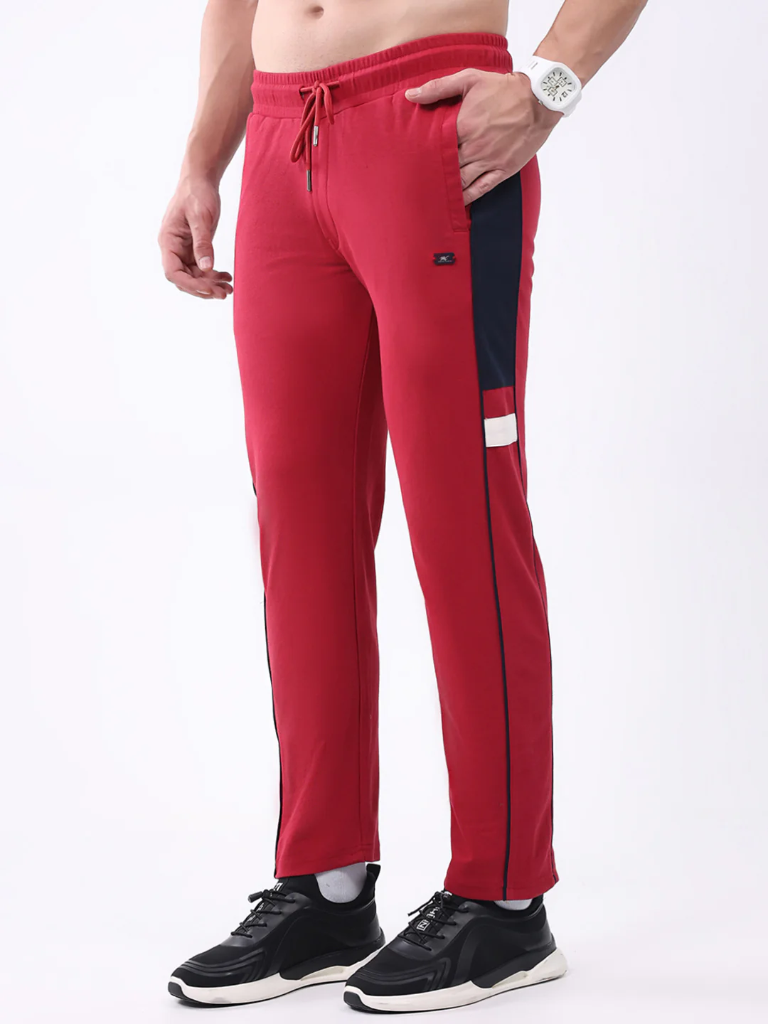 Men Red Solid Regular Fit Winter Lower - Image 3