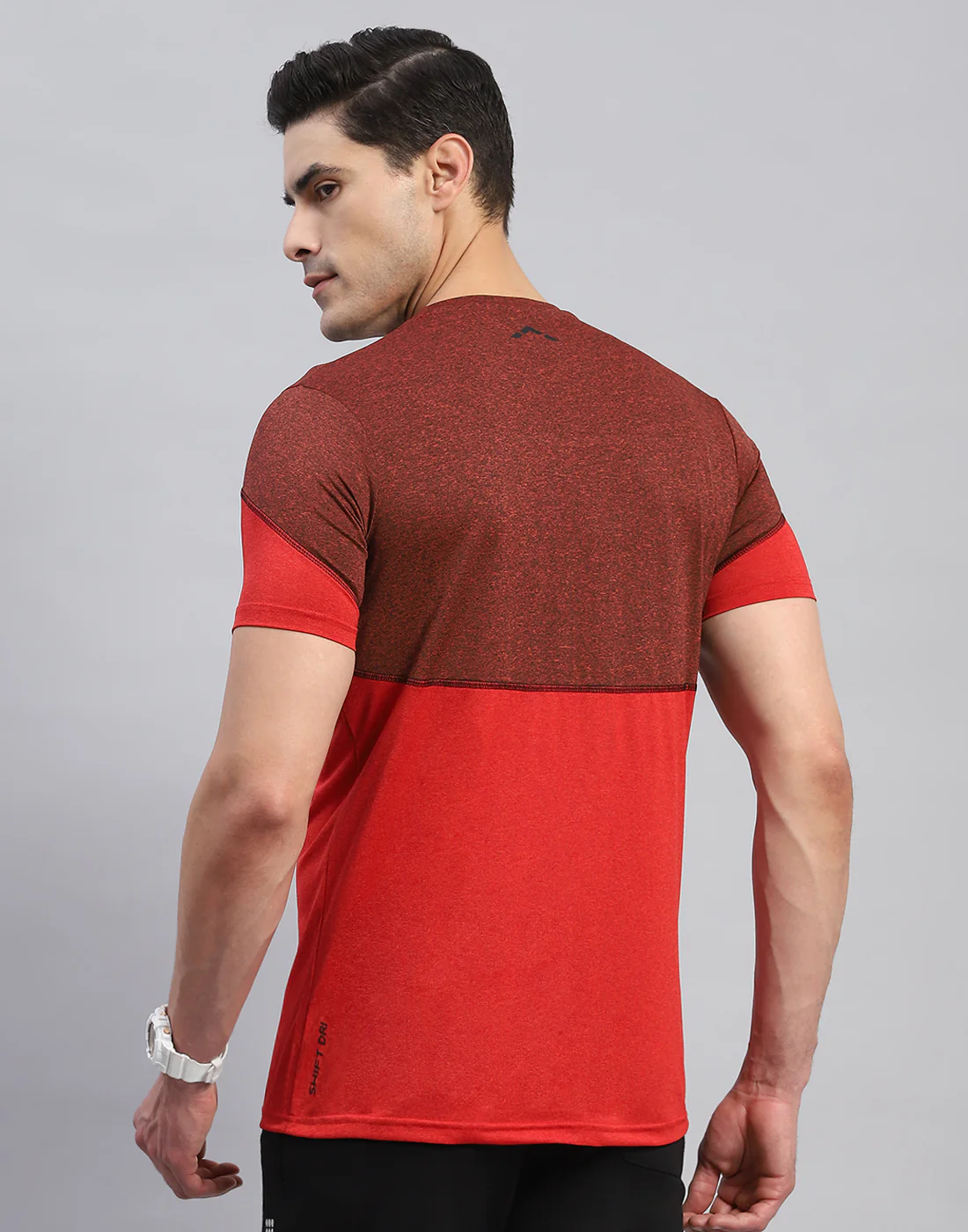 Rock.it Men Red Solid Round Neck Half Sleeve T-Shirt - Image 5