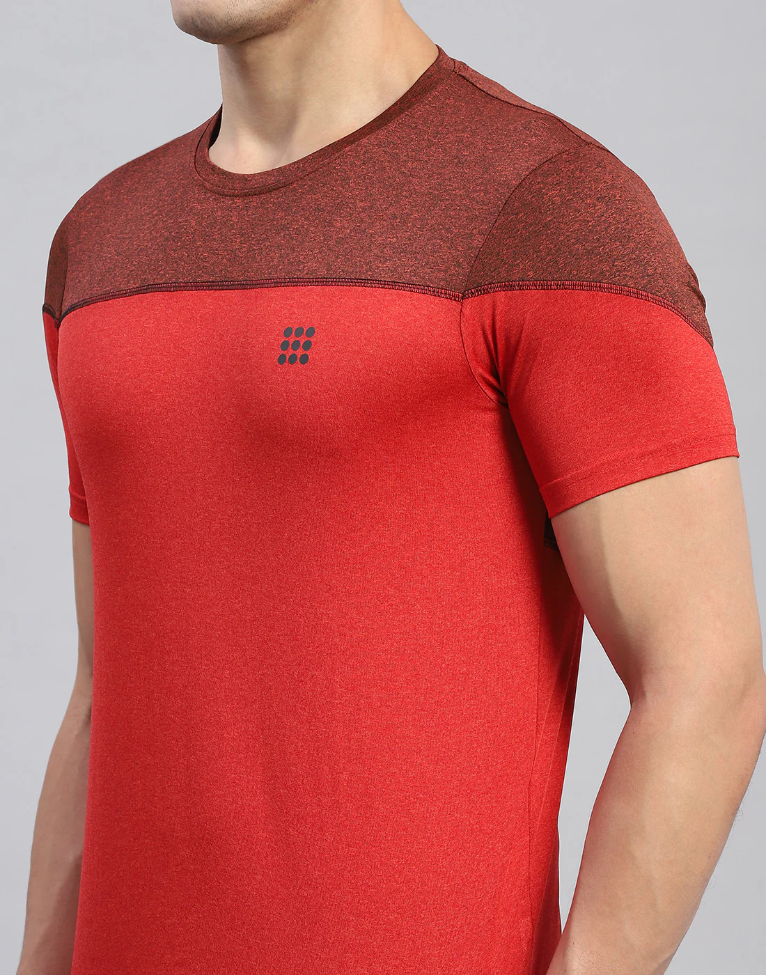 Rock.it Men Red Solid Round Neck Half Sleeve T-Shirt - Image 6