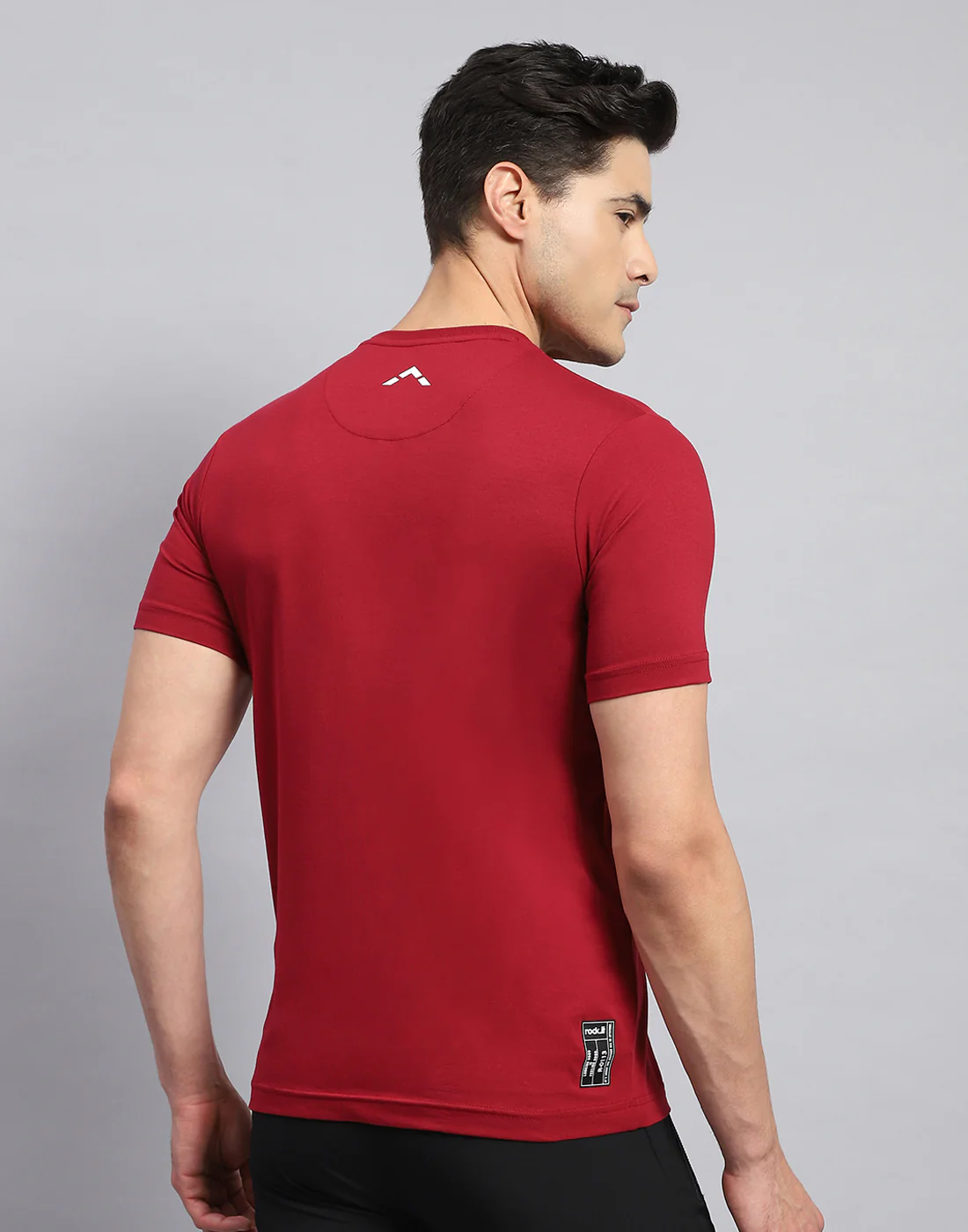 Rock.it Men Red Solid Round Neck Half Sleeve T-Shirt - Image 5