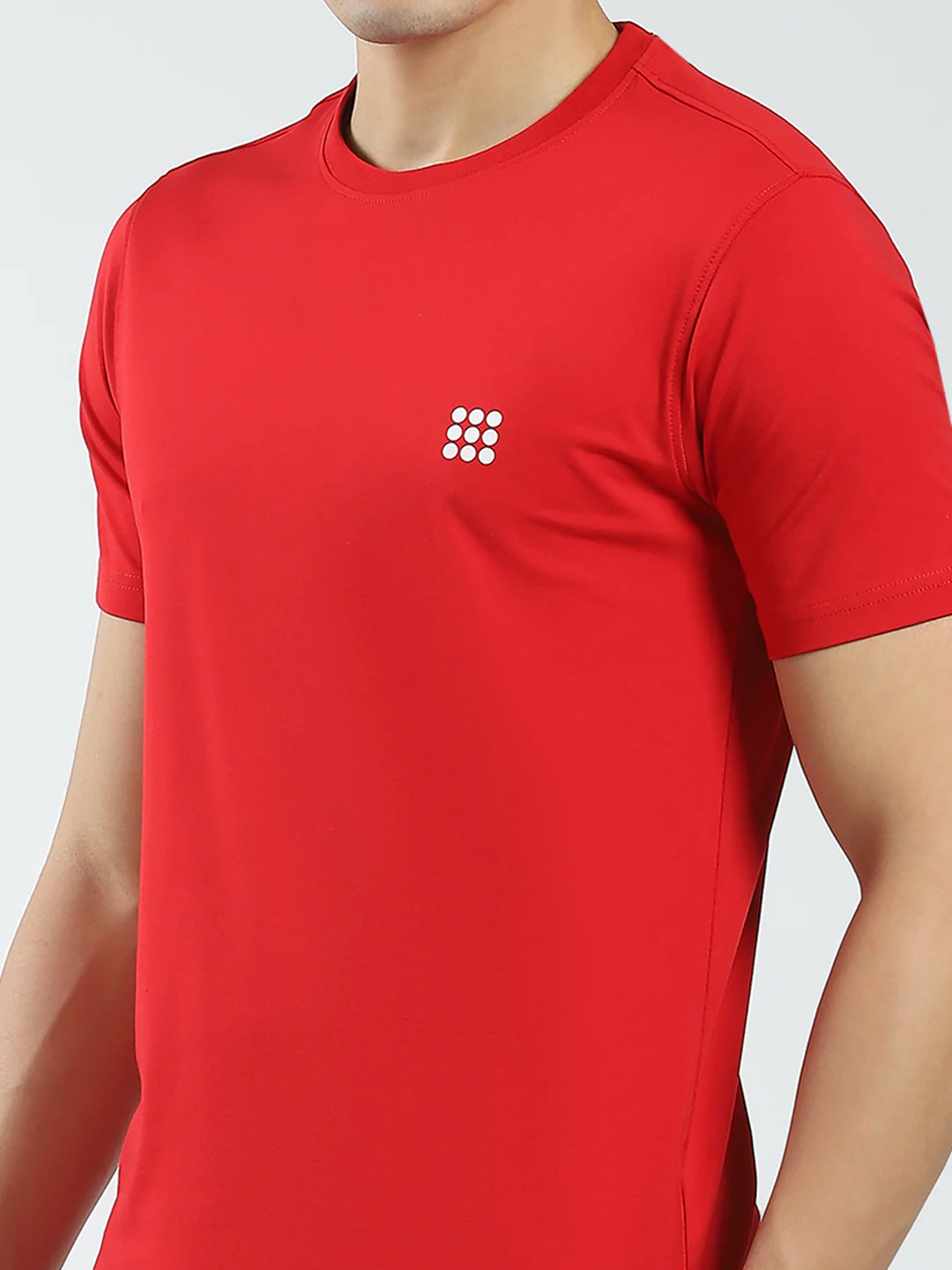 Rock.it Men Red Solid Round Neck Half Sleeve T-Shirt - Image 6