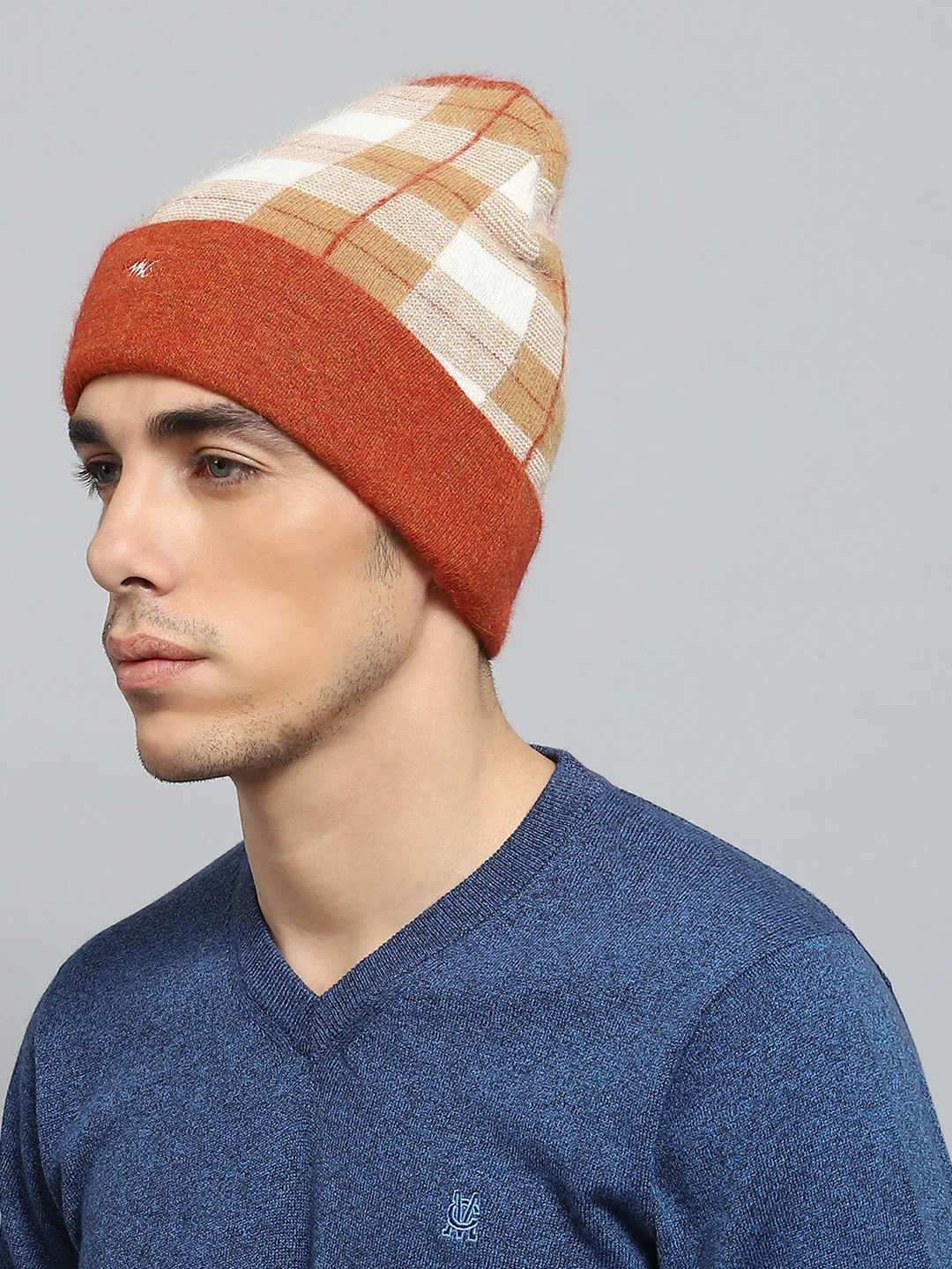 Men Rust Self Design Cap - Image 3