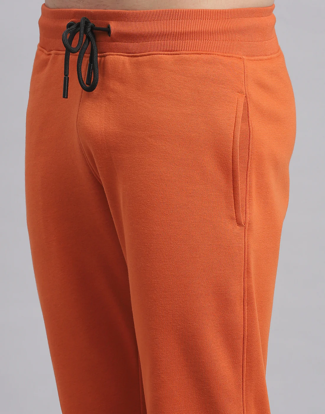 Rock.it Men Rust Solid Hooded Full Sleeve Tracksuit - Image 8