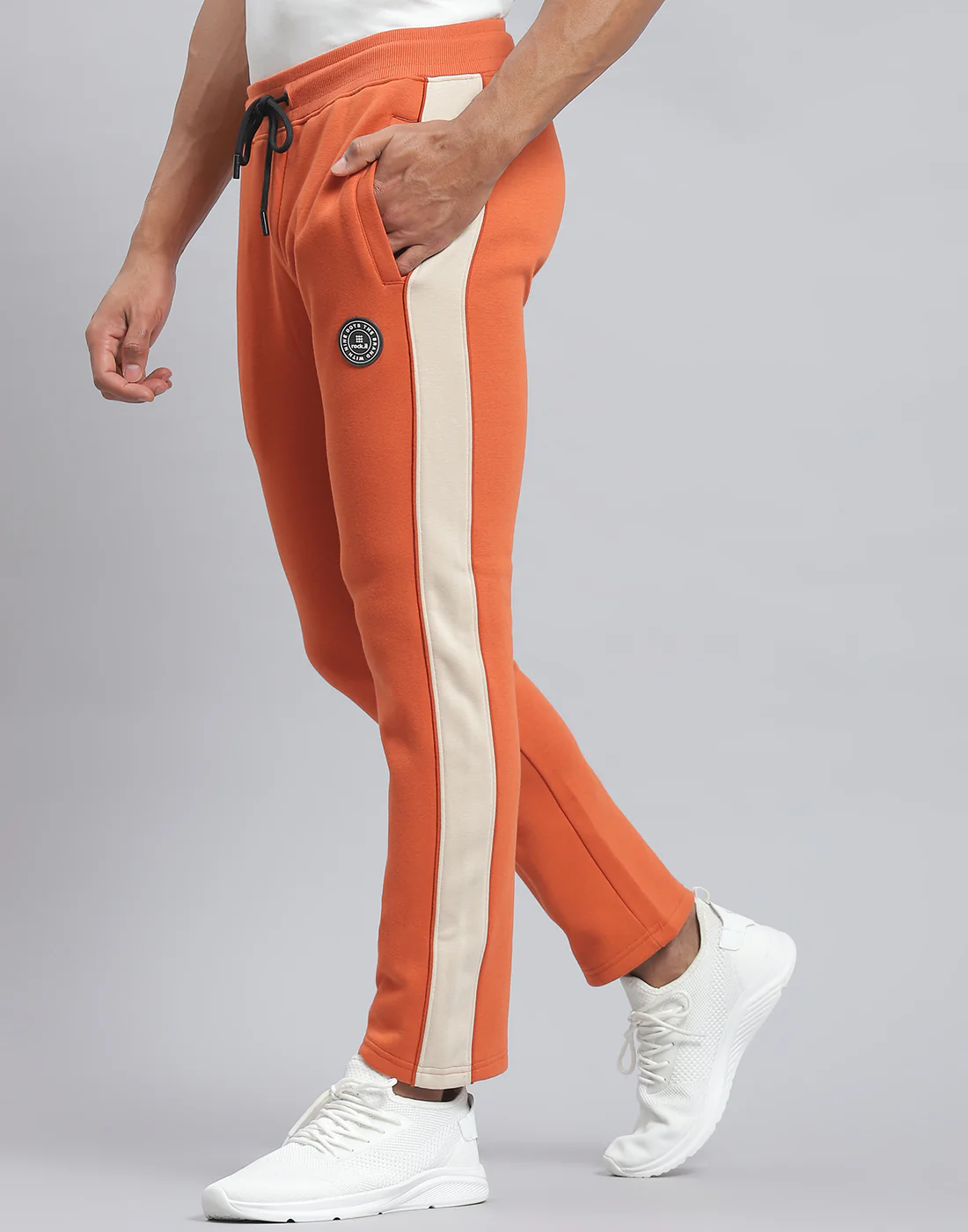 Rock.it Men Rust Solid Stand Collar Full Sleeve Tracksuit - Image 8
