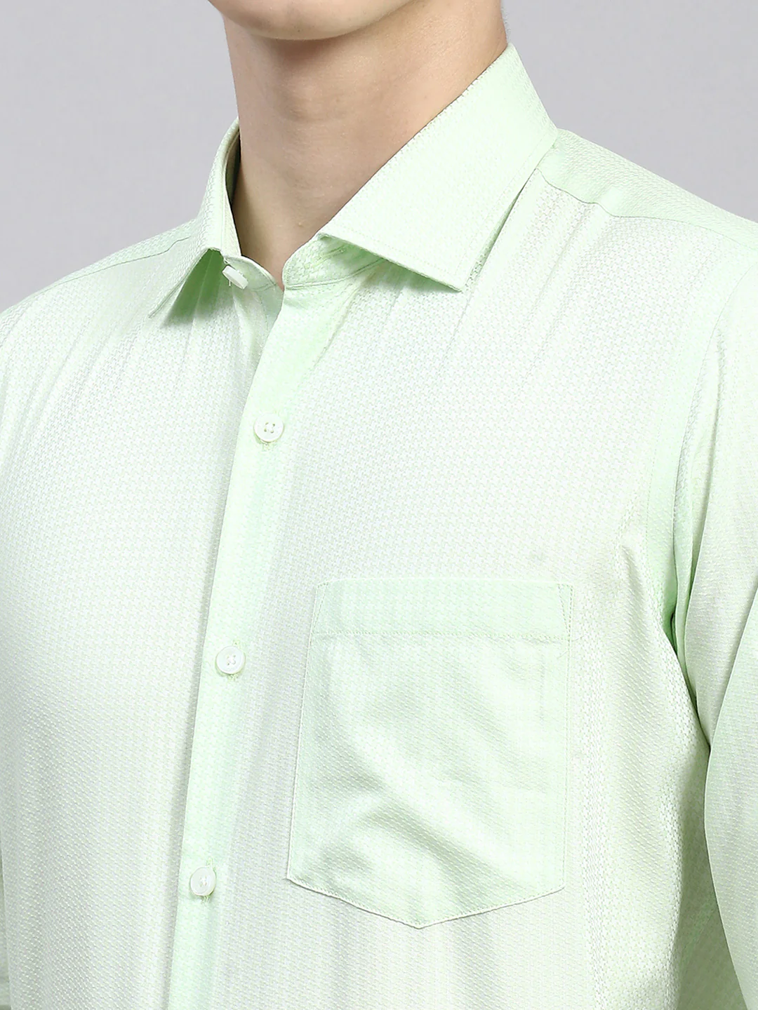 Men Sea Green Printed Shirt - Image 6