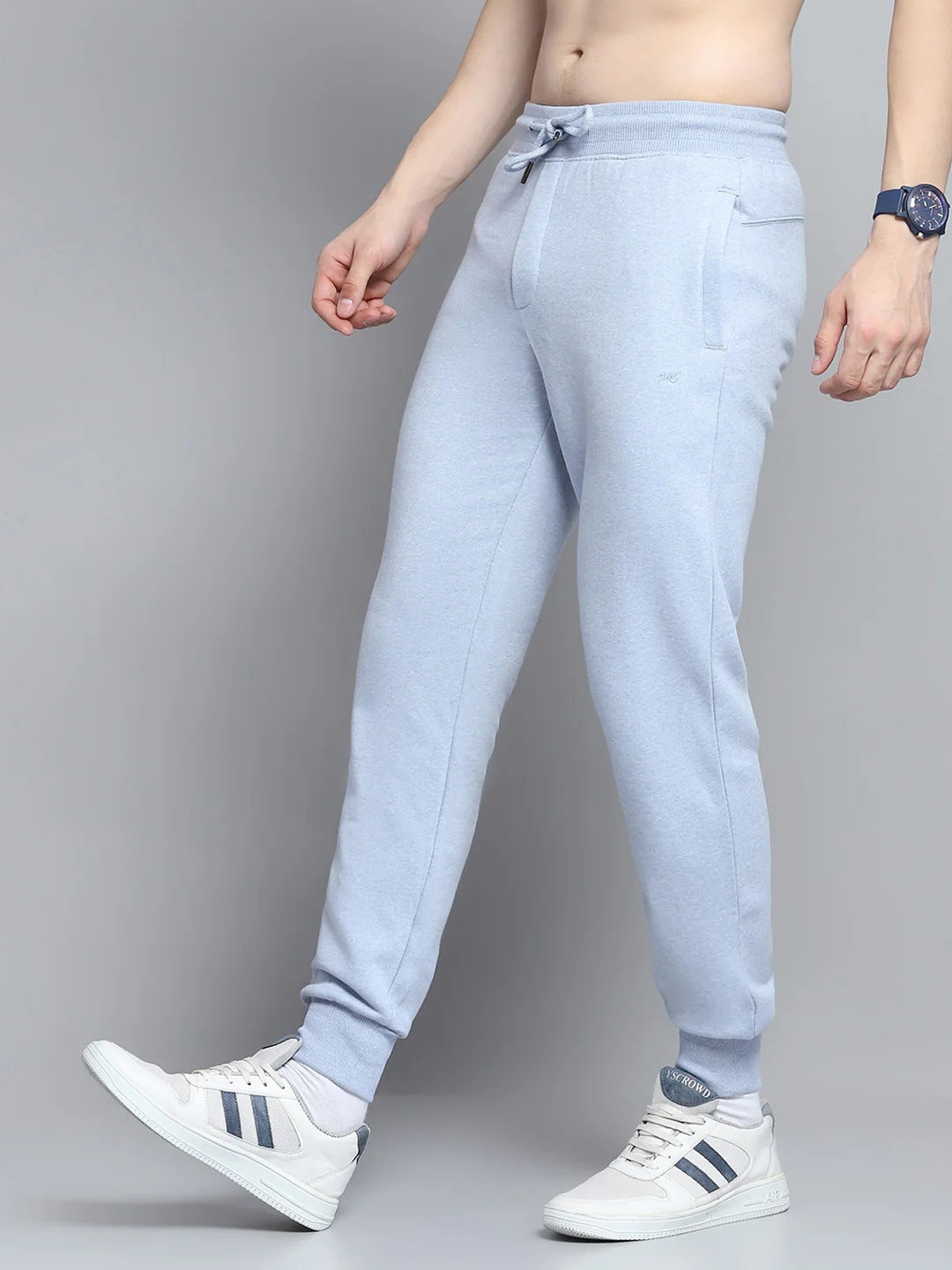Men Sky Blue Solid   Lower - Image 3