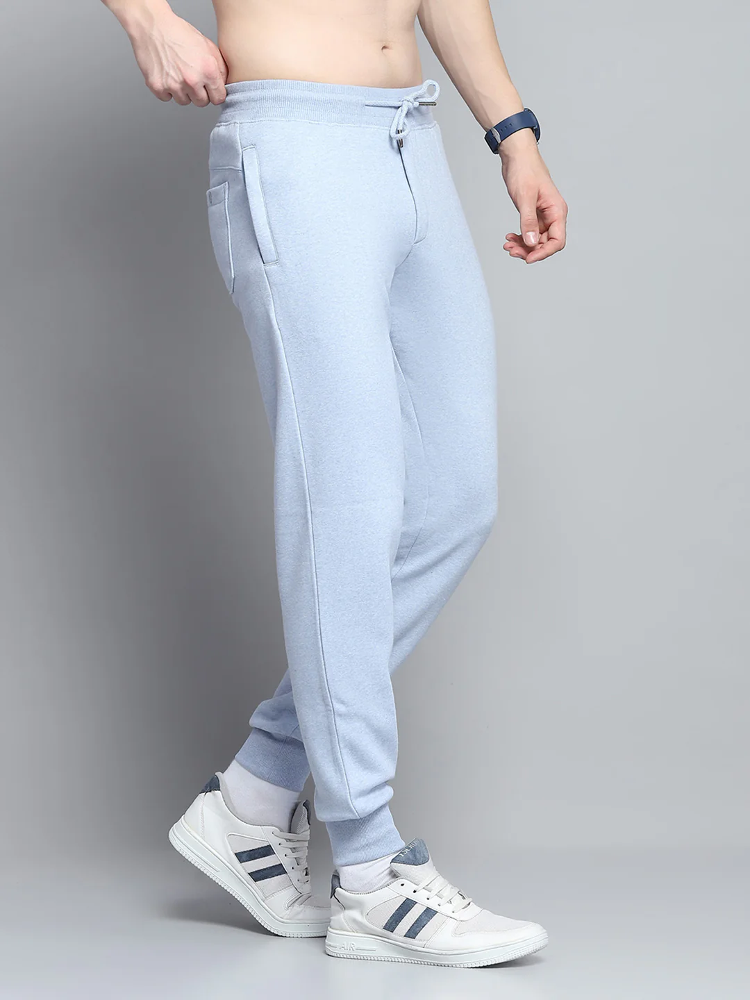 Men Sky Blue Solid   Lower - Image 4