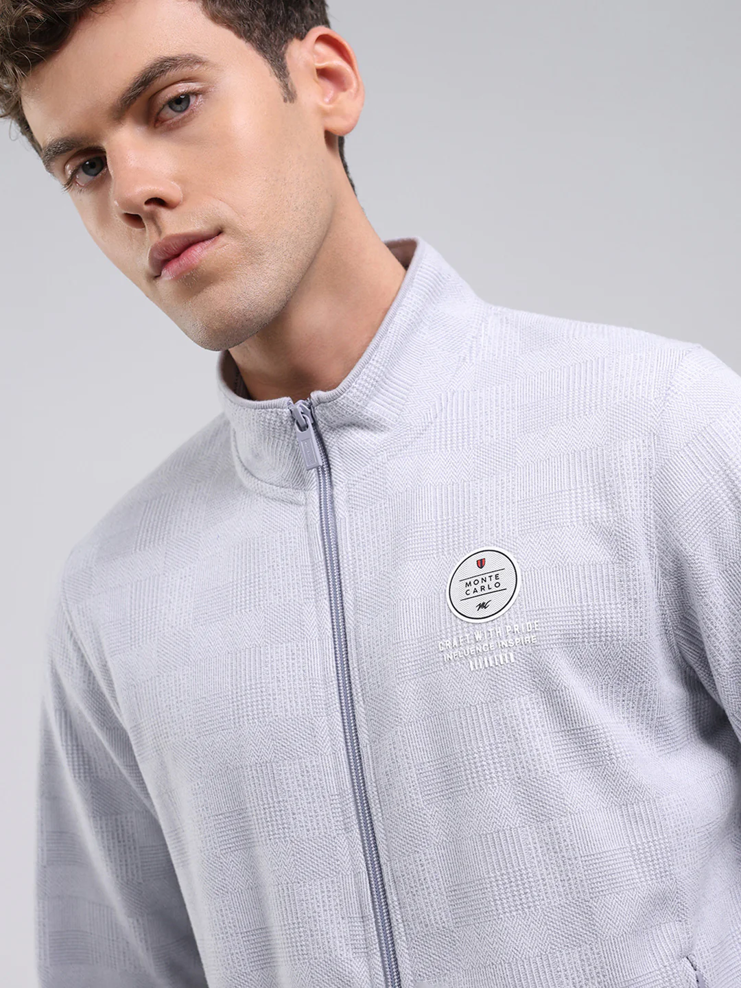 Men Sky Blue Ultra Warm Collar Sweatshirt - Anti-Pilling Fabric - Image 6