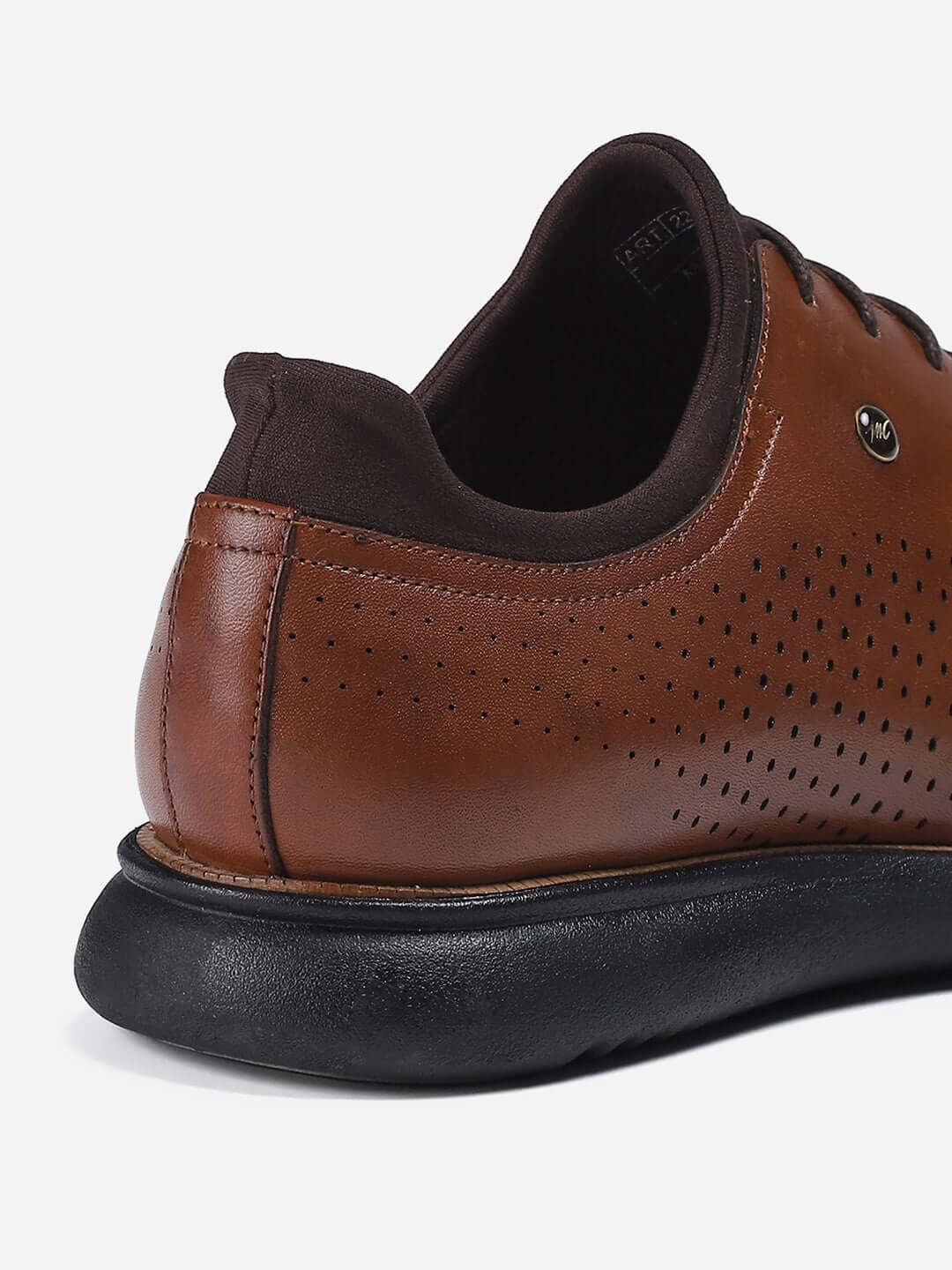 Men Tan Lace Up Genuine Leather Casual Shoes - Image 8