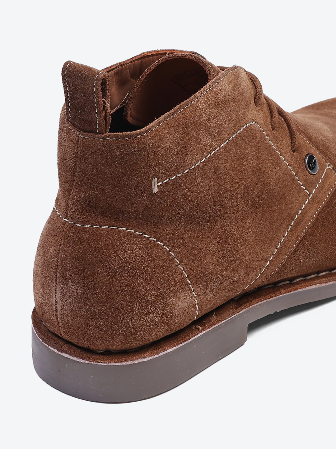 Men Tan Lace Up Genuine Leather Chukka Boots - Image 10