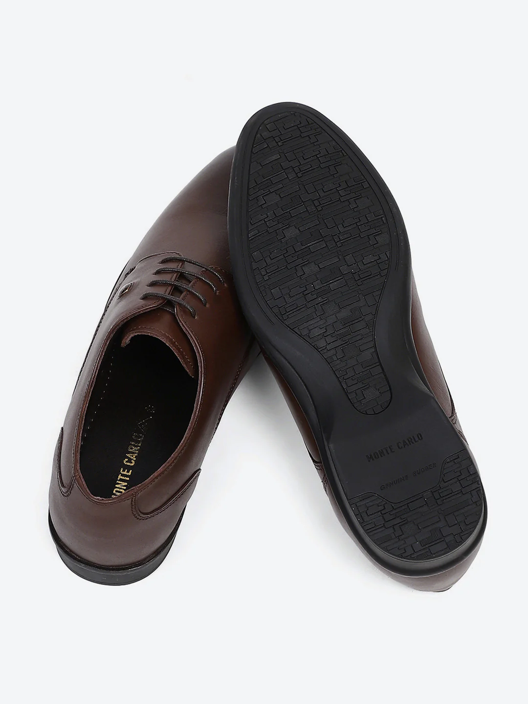 Men Tan Lace Up Genuine Leather Formal Derbys - Image 8