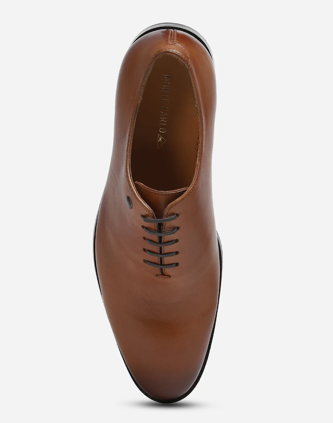 Men Tan Lace Up Genuine Leather Formal Oxfords - Image 6