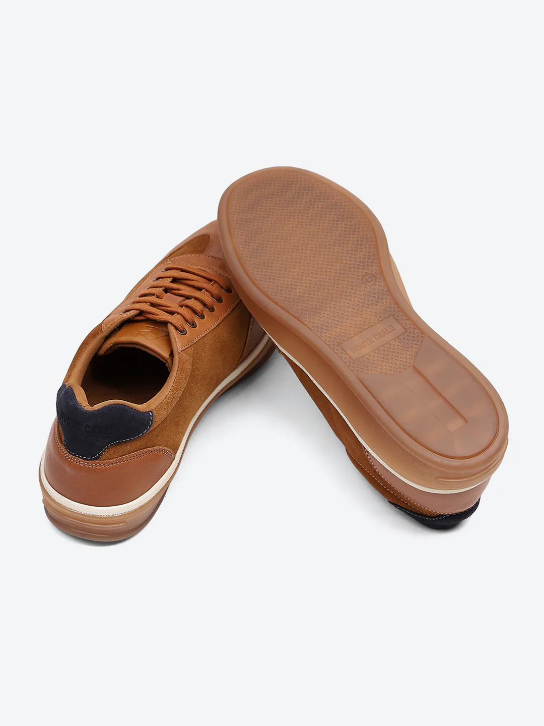 Men Tan Lace Up Genuine Leather Sneaker - Image 9