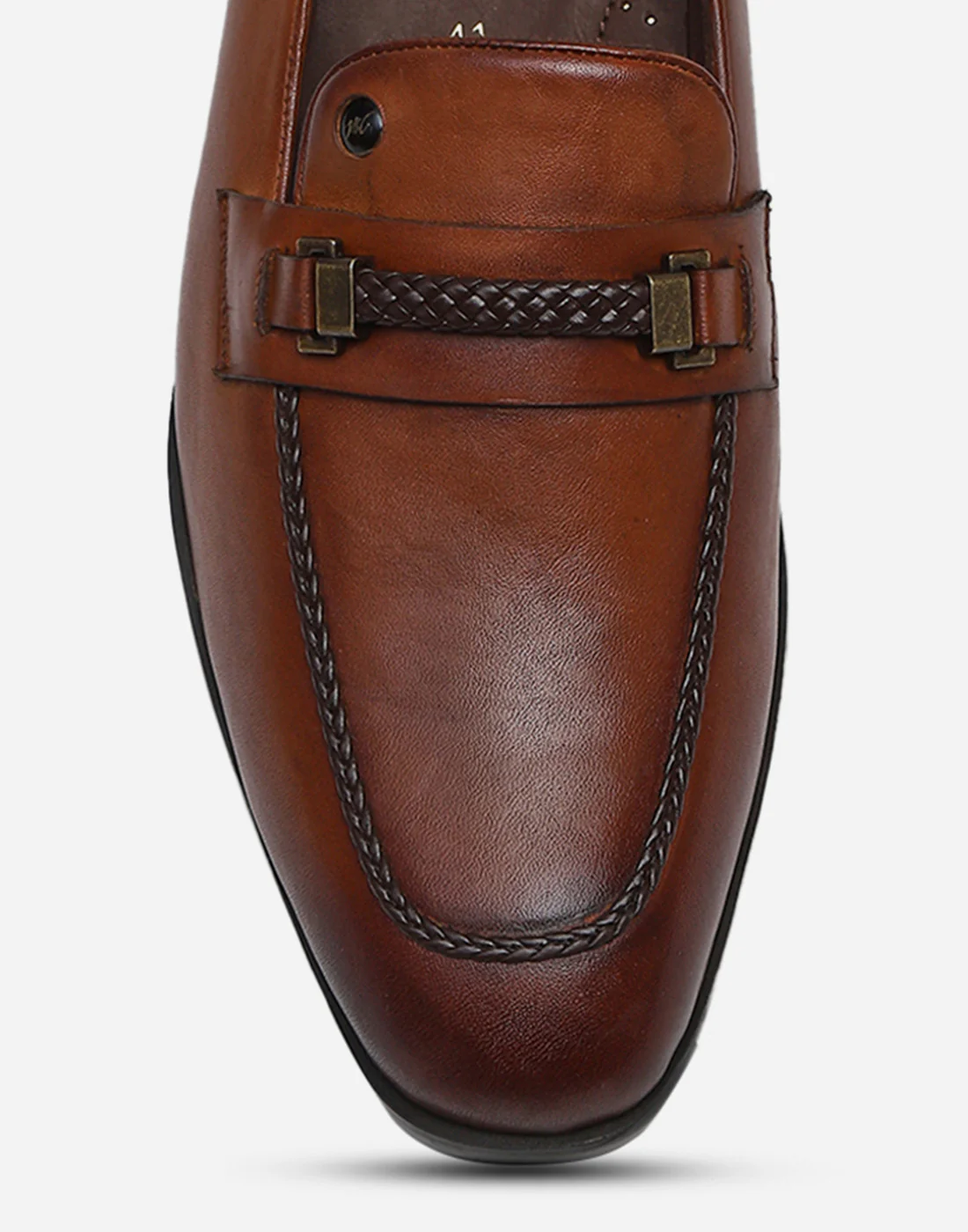 Men Tan Slip on Genuine Leather Loafers - Image 7