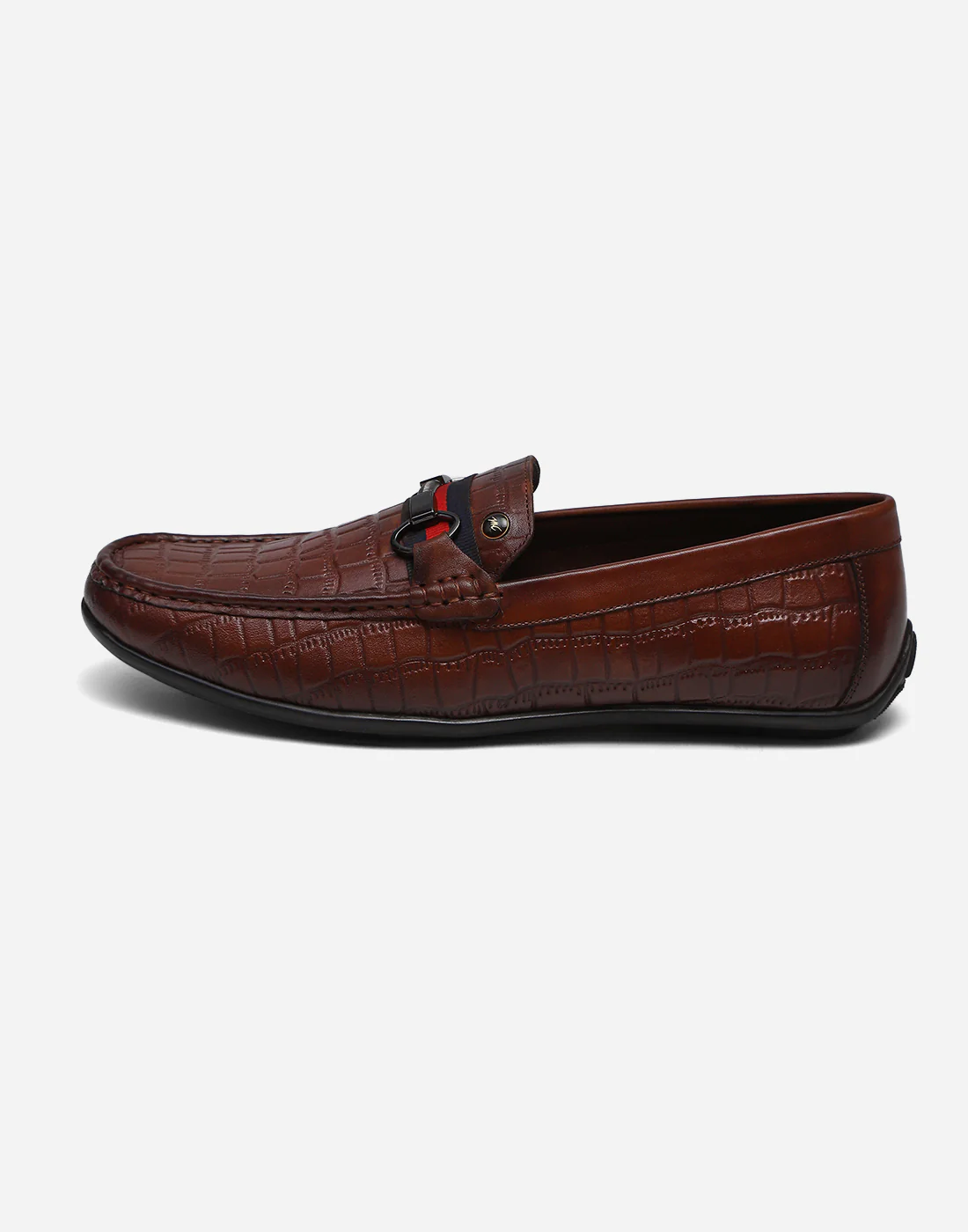 Men Tan Slip on Genuine Leather Loafers - Image 4