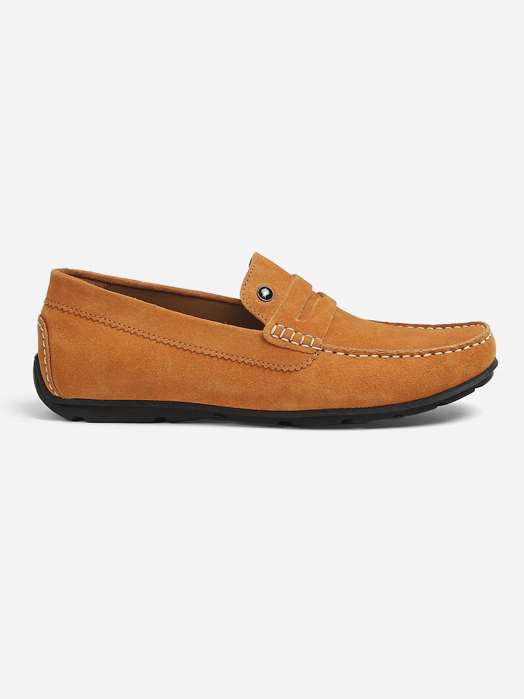 Men Tan Slip-On Genuine Leather Loafer - Image 7