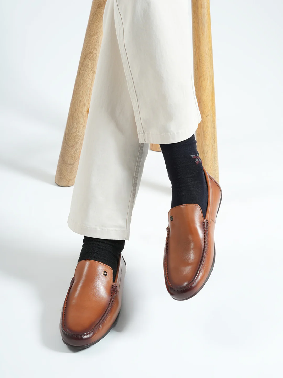 Monte Carlo Tan Casual Slip on Leather Loafers for Men - Image 10