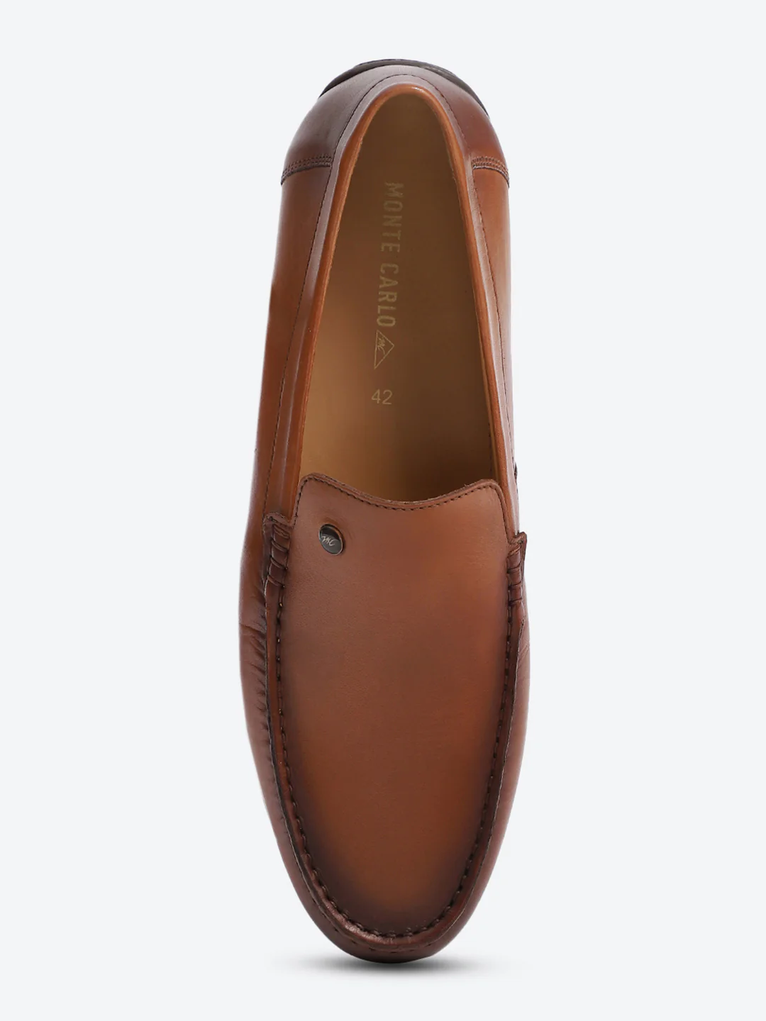 Monte Carlo Tan Casual Slip on Leather Loafers for Men - Image 7
