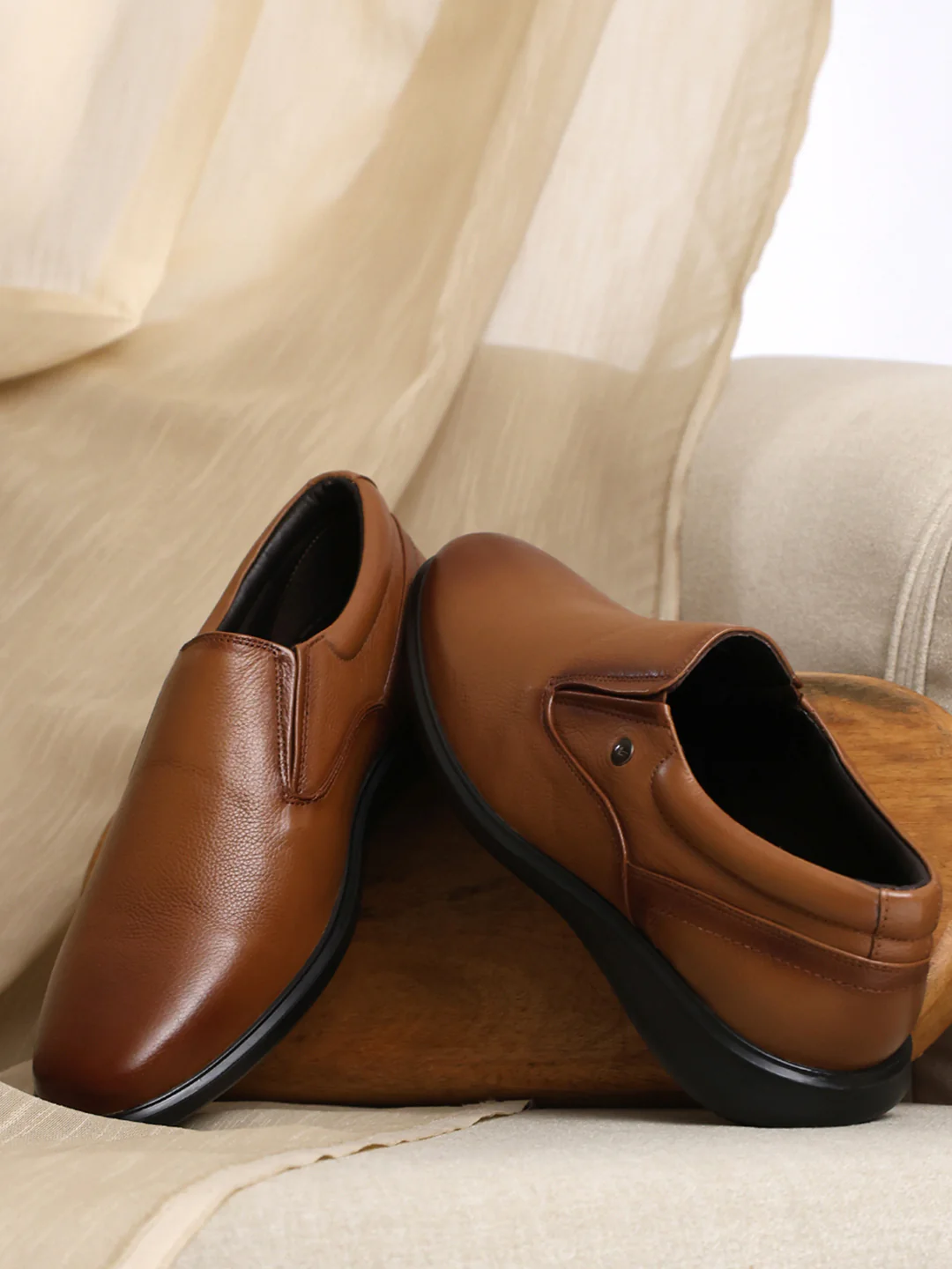 Monte Carlo Tan Formal Slip-On for Men - Image 10