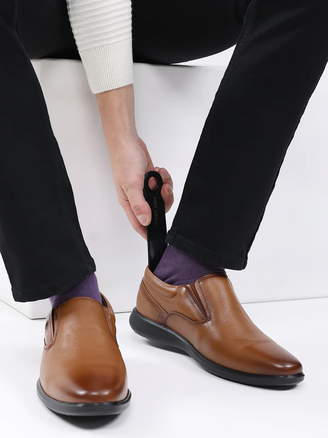 Monte Carlo Tan Formal Slip-On for Men - Image 12